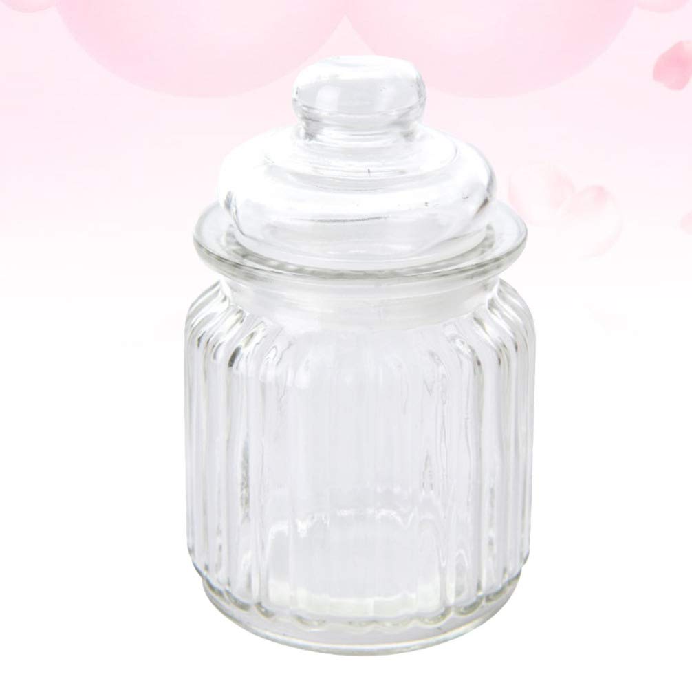 Hemoton 16oz Glass Honey Jar with Airtight Lid - Clear Food Storage Container for Jam, Spices, Sugar & More - Perfect for Kitchen, Pantry & DIY Gifts