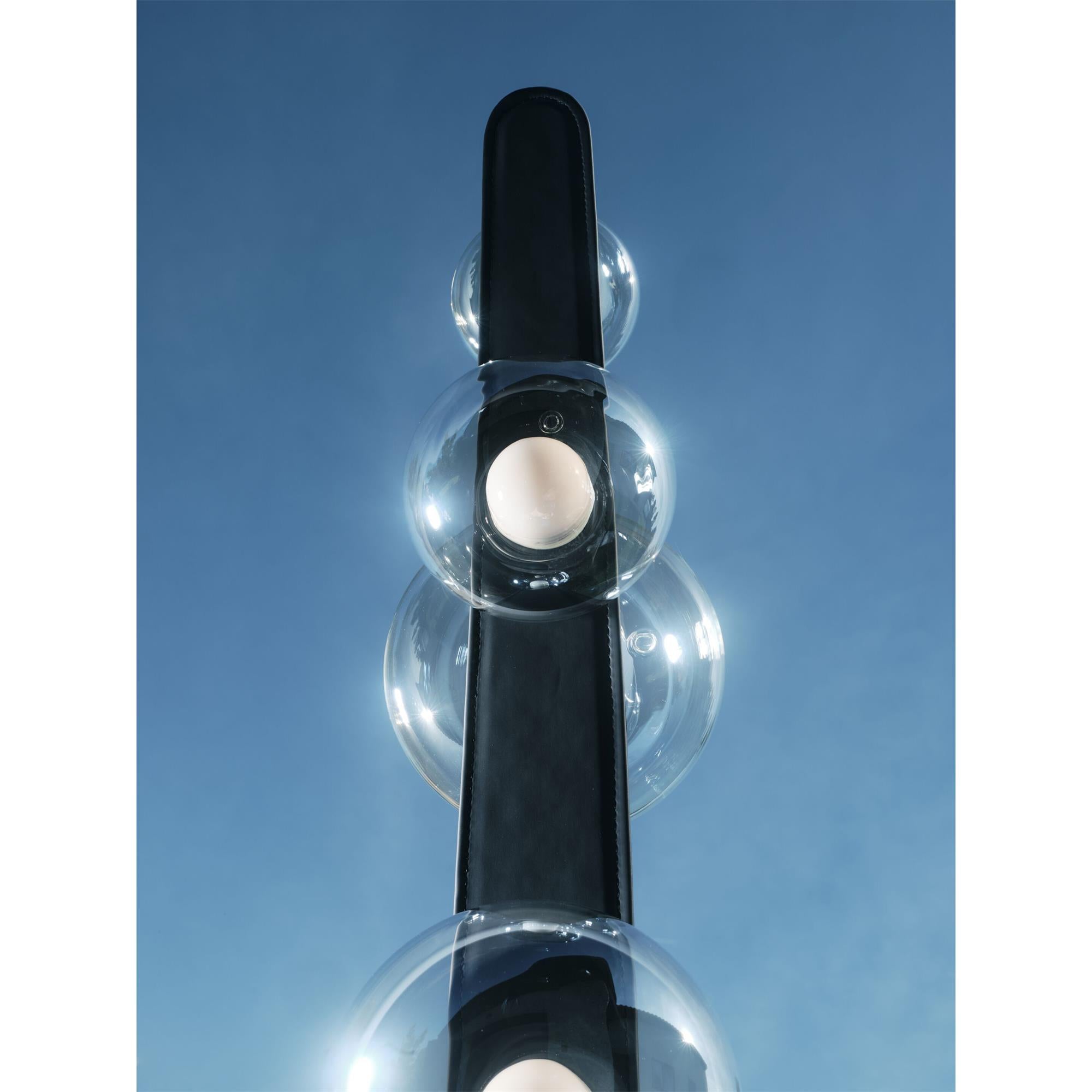 Modern Bubbles Glass Floor Lamp - Elegant LED Standing Light for Living Room, Bedroom, Office - Dimmable Ambient Lighting for Home Decor & Relaxation