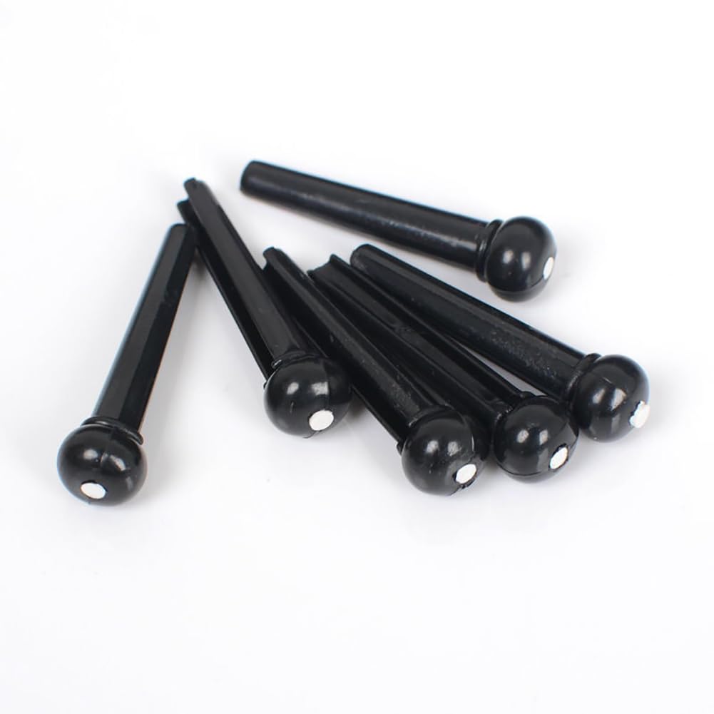 100 Pcs Plastic Acoustic Guitar Bridge Pins - Replacement End Pins for Guitar Strings, Tuning Pegs & String Holders - Perfect for Guitar Repair, Maintenance & DIY Projects