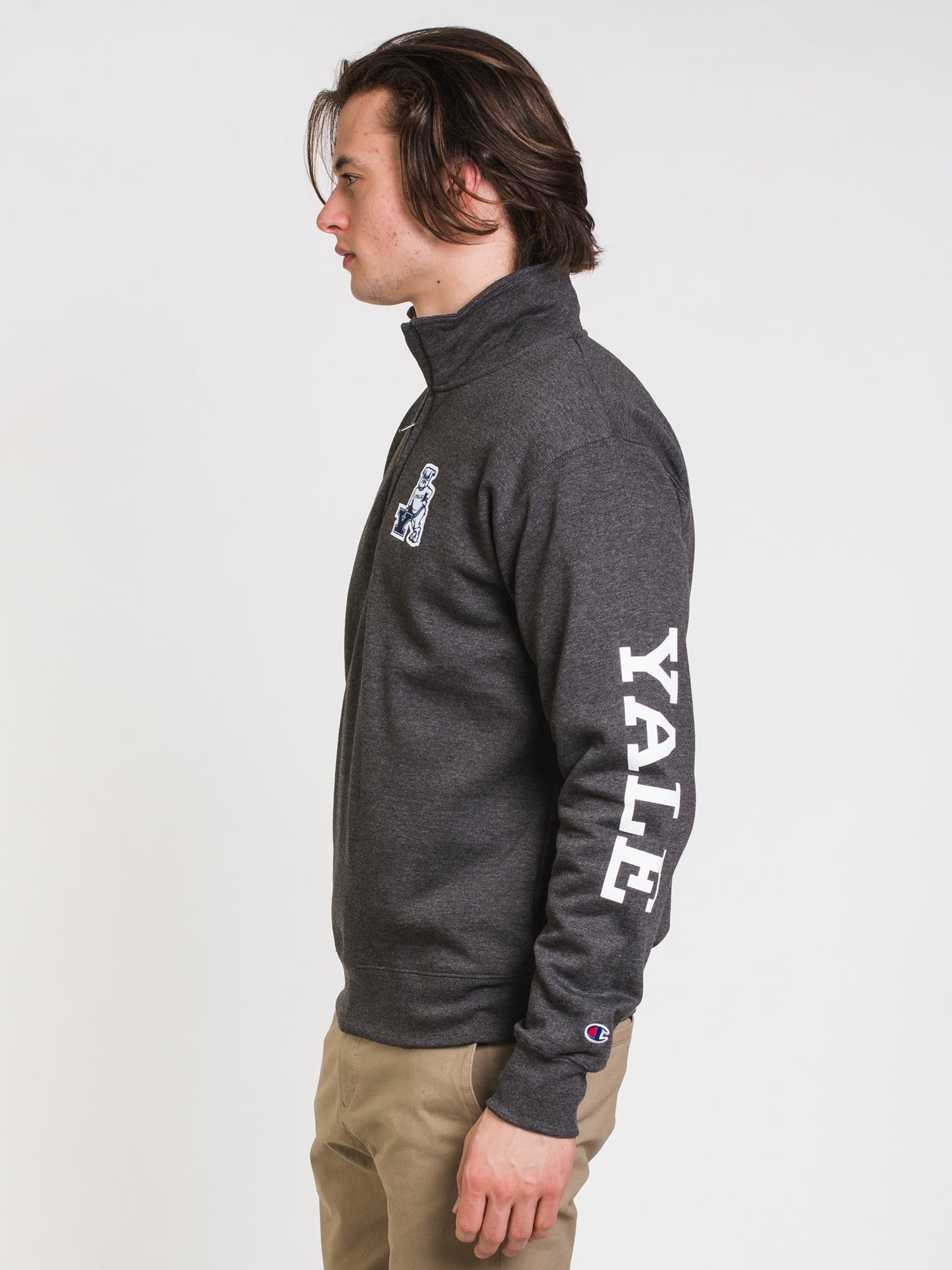 Champion 1/4 Zip Yale University Sweater - Men's & Women's Pullover Fleece Top for Casual Wear & College Style | Clearance Sale