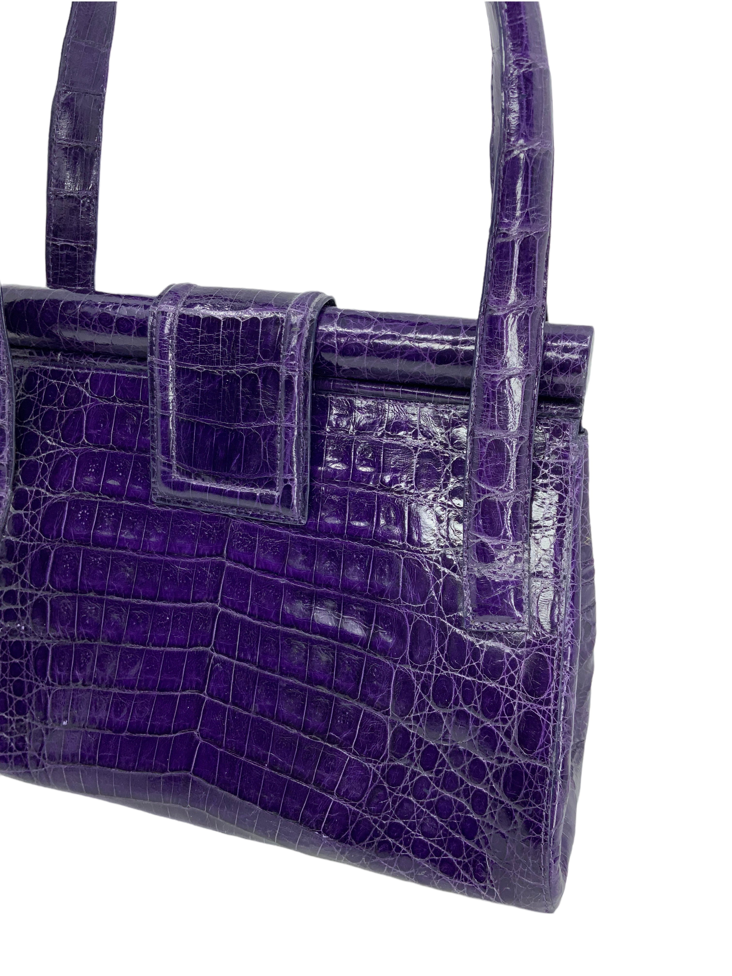 Nancy Gonzalez Genuine Crocodile Leather Top Handle Bag - Luxury Women's Handbag for Work, Parties & Special Occasions