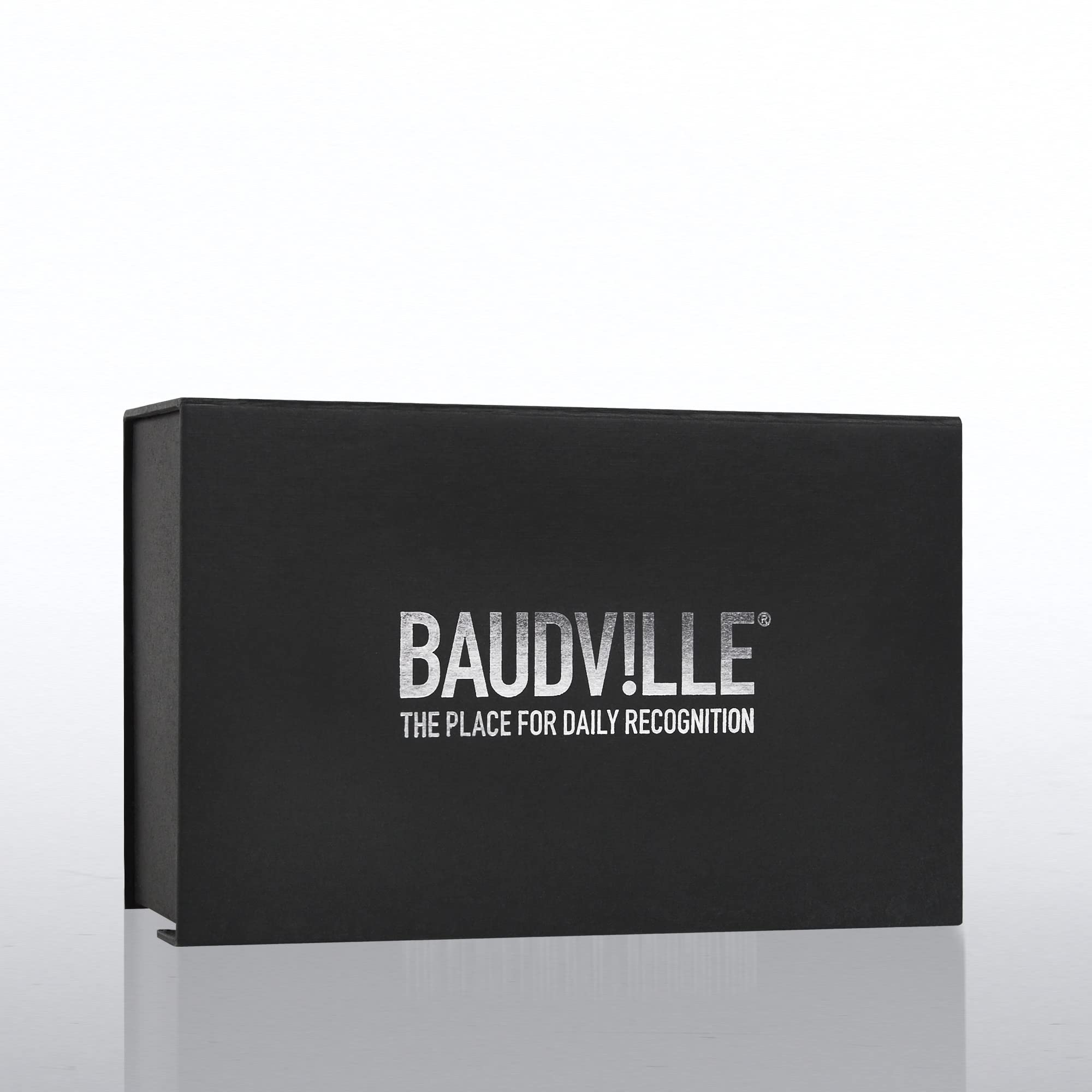 Baudville Engraved Crystal Trophy with Blue Base - Custom Employee Award - Personalized Engraving - Gift Box Included - Perfect for Corporate Recognition, Milestone Celebrations & Team Appreciation Events