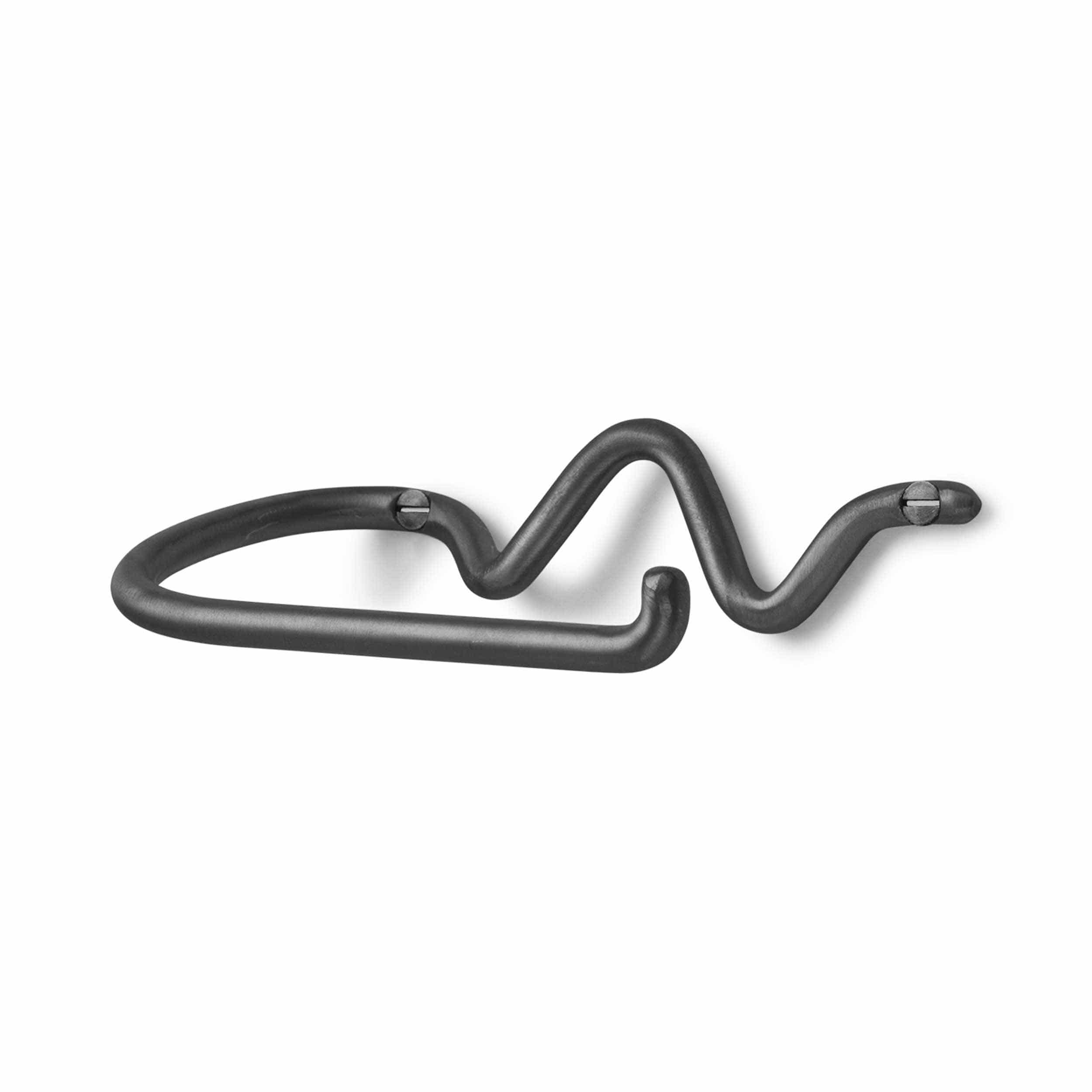 FERM LIVING Curvature Toilet Paper Holder - Modern Black Brass Bathroom Accessory for Home, Hotel & Office Decor
