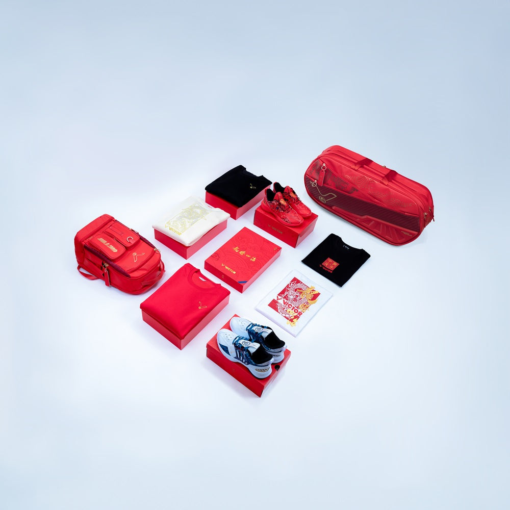 Victor JetSpeed Chinese New Year Gift Box - Premium Badminton Set for Festive Gifting & Family Sports Activities