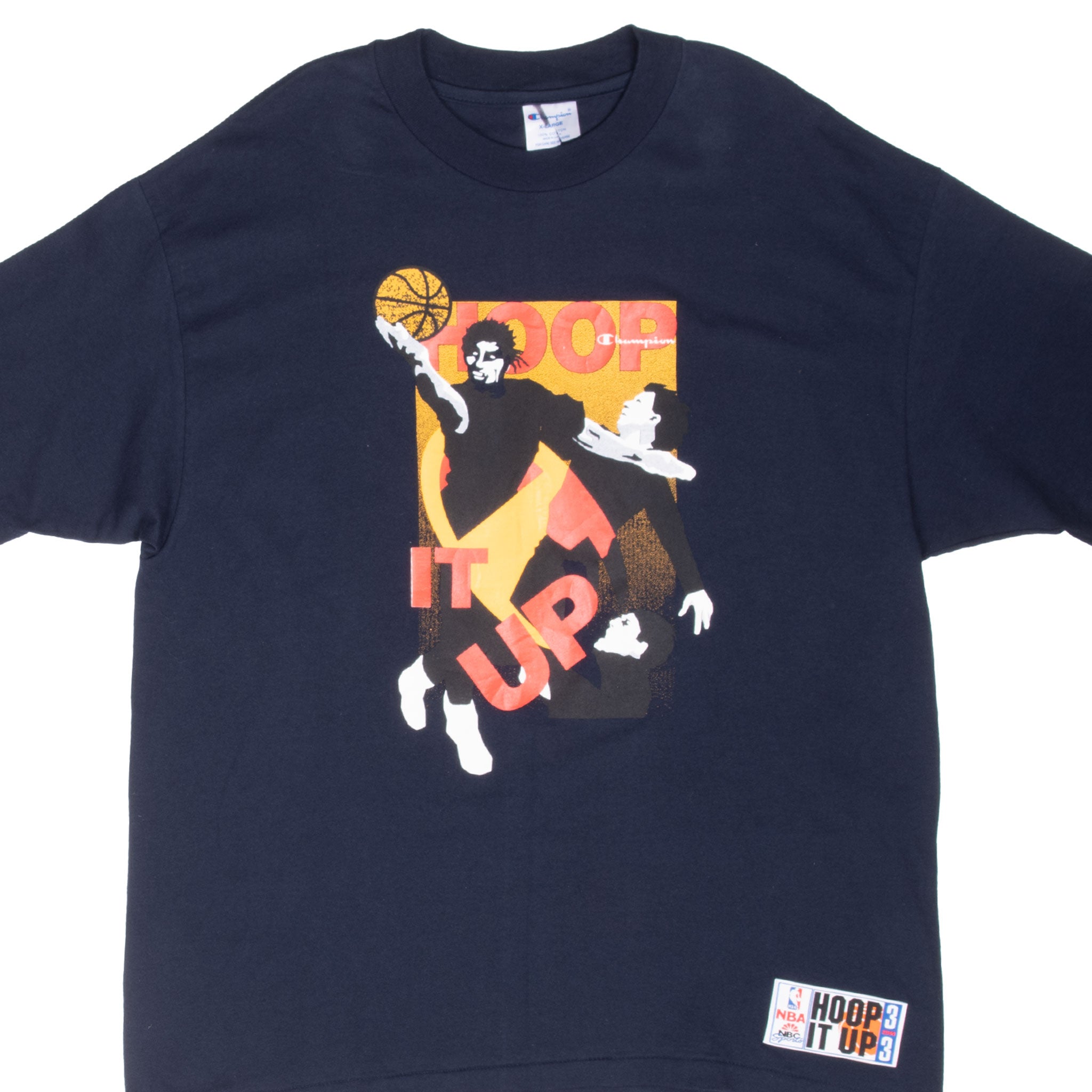 Vintage Champion Hoop It Up Basketball T-Shirt 1990s XL - Made in USA - Retro Sports Tee for Casual Wear, Street Style & 90s Nostalgia Fashion