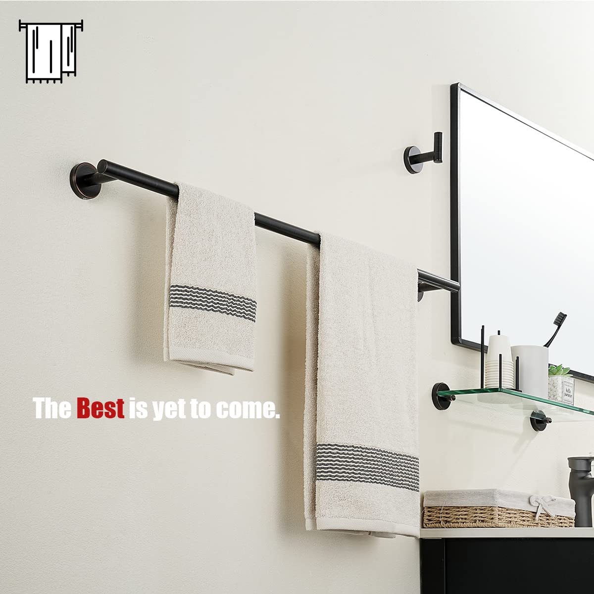 30 Inch Oil Rubbed Bronze Towel Bar - 304 Stainless Steel Thickened 0.8mm Bathroom Towel Rack - Wall Mounted Towel Holder for Bathroom, Spa & Guest Room (33 Inch Total Length, Model TB110L30-ORB)