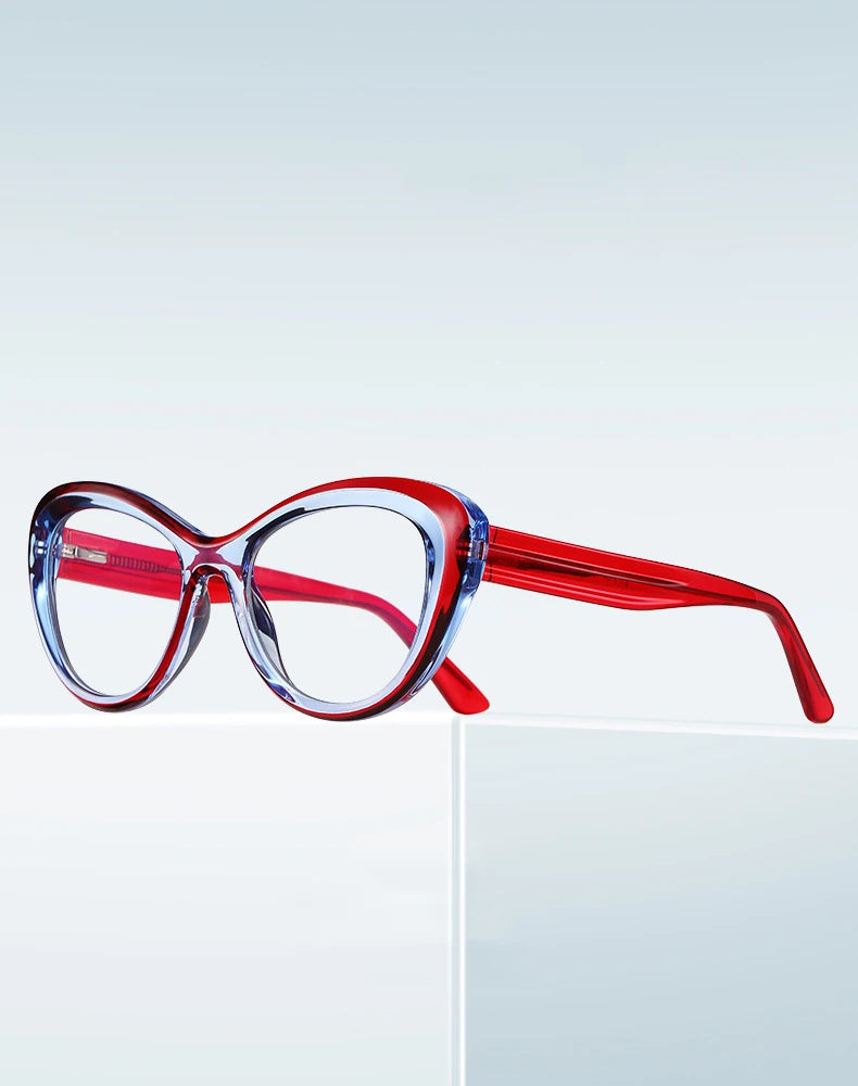 CCspace Women's Full Rim Cat Eye Plastic Eyeglasses 57389 - Stylish Retro Frames for Women, Lightweight & Durable, Perfect for Office, Reading & Fashion Accessories