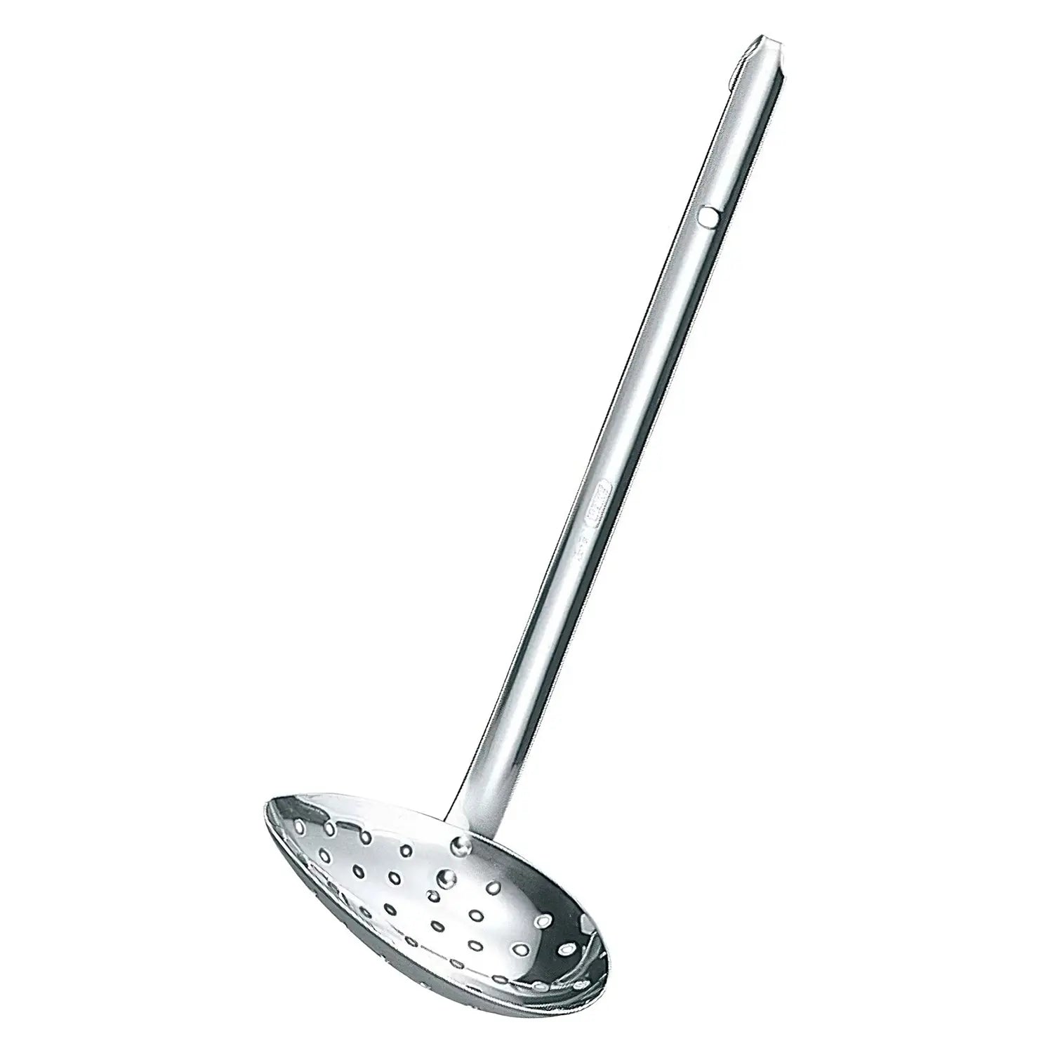 Premium Stainless Steel Side Scooping Skimmer - Durable Kitchen Strainer for Frying, Cooking & Serving - Perfect for Deep Fryers, Soup Pots & Hot Oil