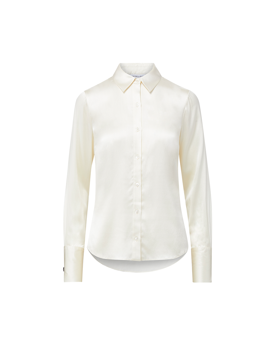 Monique Women's Silk Button Down Shirt - Elegant Long Sleeve Blouse for Work & Casual Wear | Office, Date Night & Special Occasion Outfits