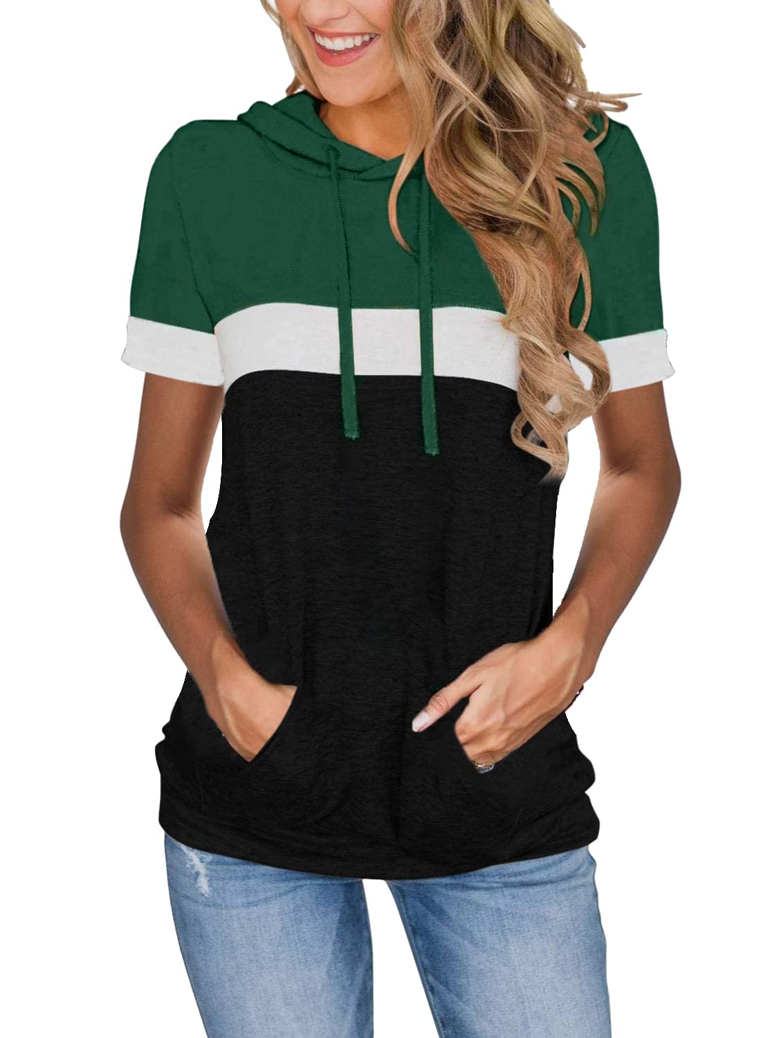 Women's Summer Hoodies & Short Sleeve Blouses - Casual Fashion Tops & Trendy Tunics for Everyday Wear, Work & Weekend Outfits