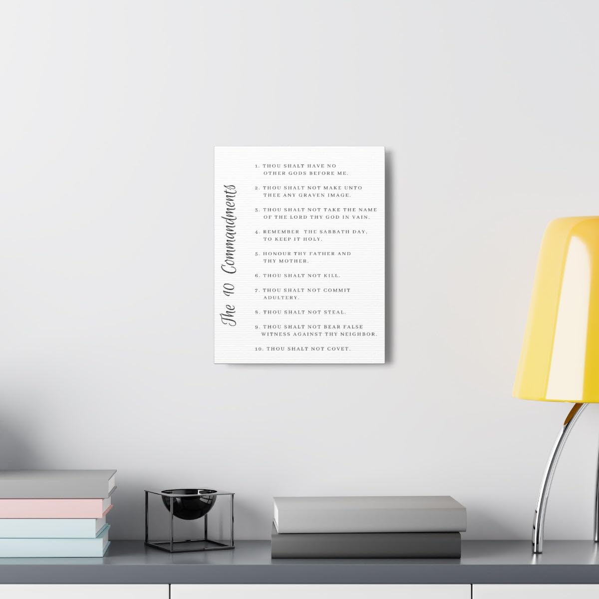 10 Commandments Christian Wall Art Print - Ready to Hang Bible Verse Decor for Home, Church & Office - Express Your Love with Inspirational Scripture Gifts