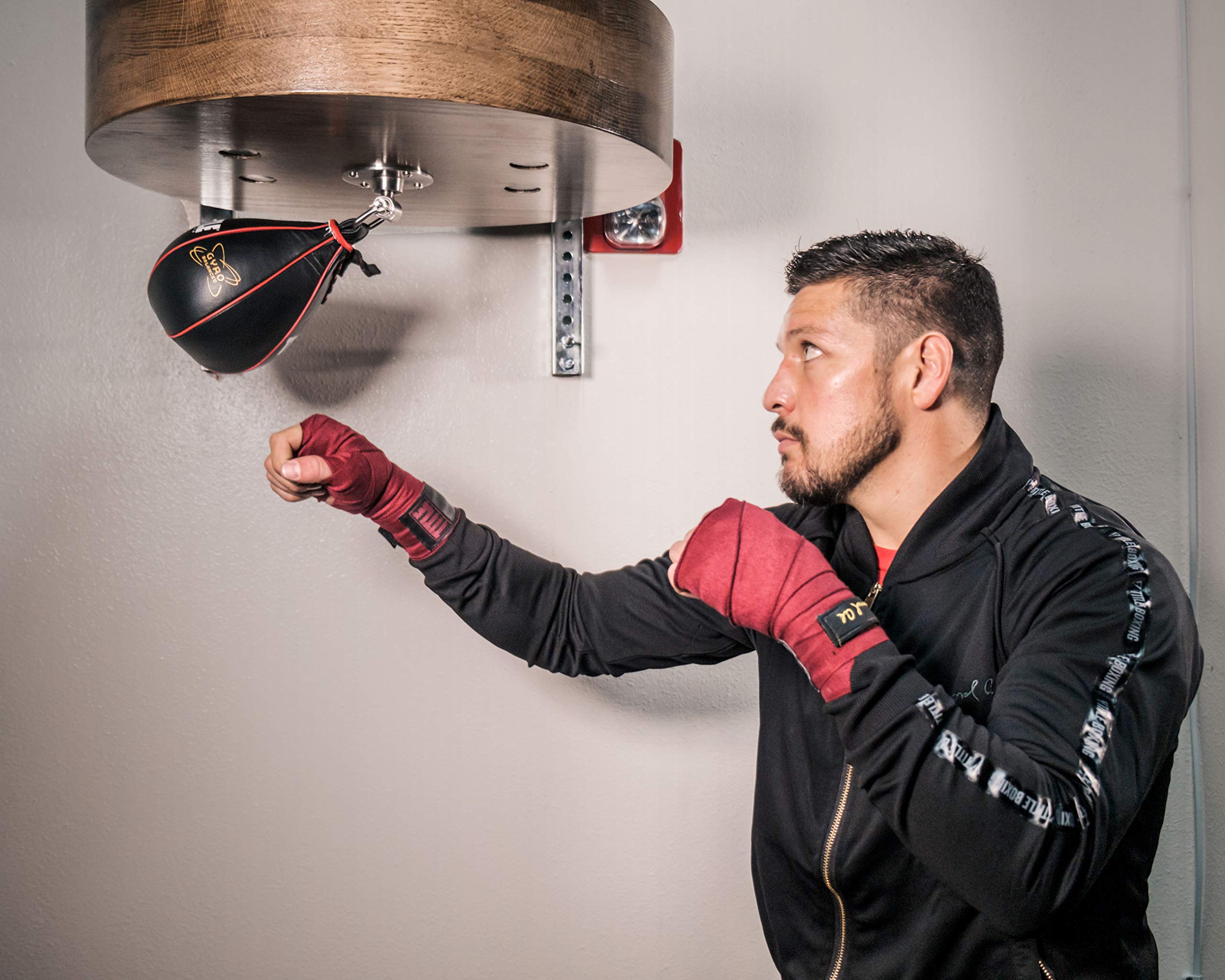 TITLE Boxing Gyro Balanced Leather Speed Bag - Professional Boxing Training Equipment for Home & Gym Use | Perfect for Boxing, MMA, Fitness & Cardio Workouts