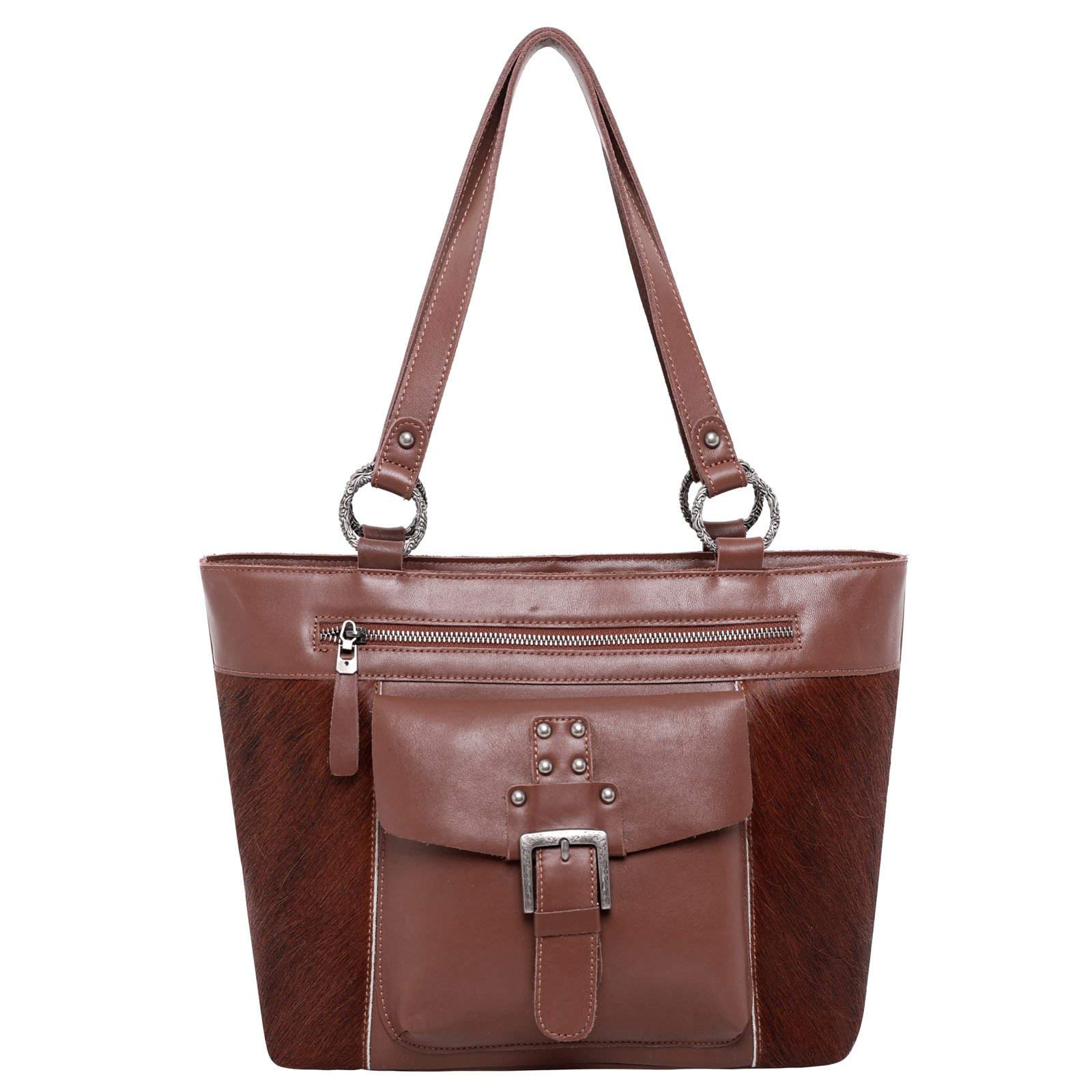Montana West Genuine Cowhide Leather Handbag for Women - Western Style Concealed Carry Purse & Shoulder Tote Bag | Perfect for Everyday Use, Travel & Outdoor Adventures