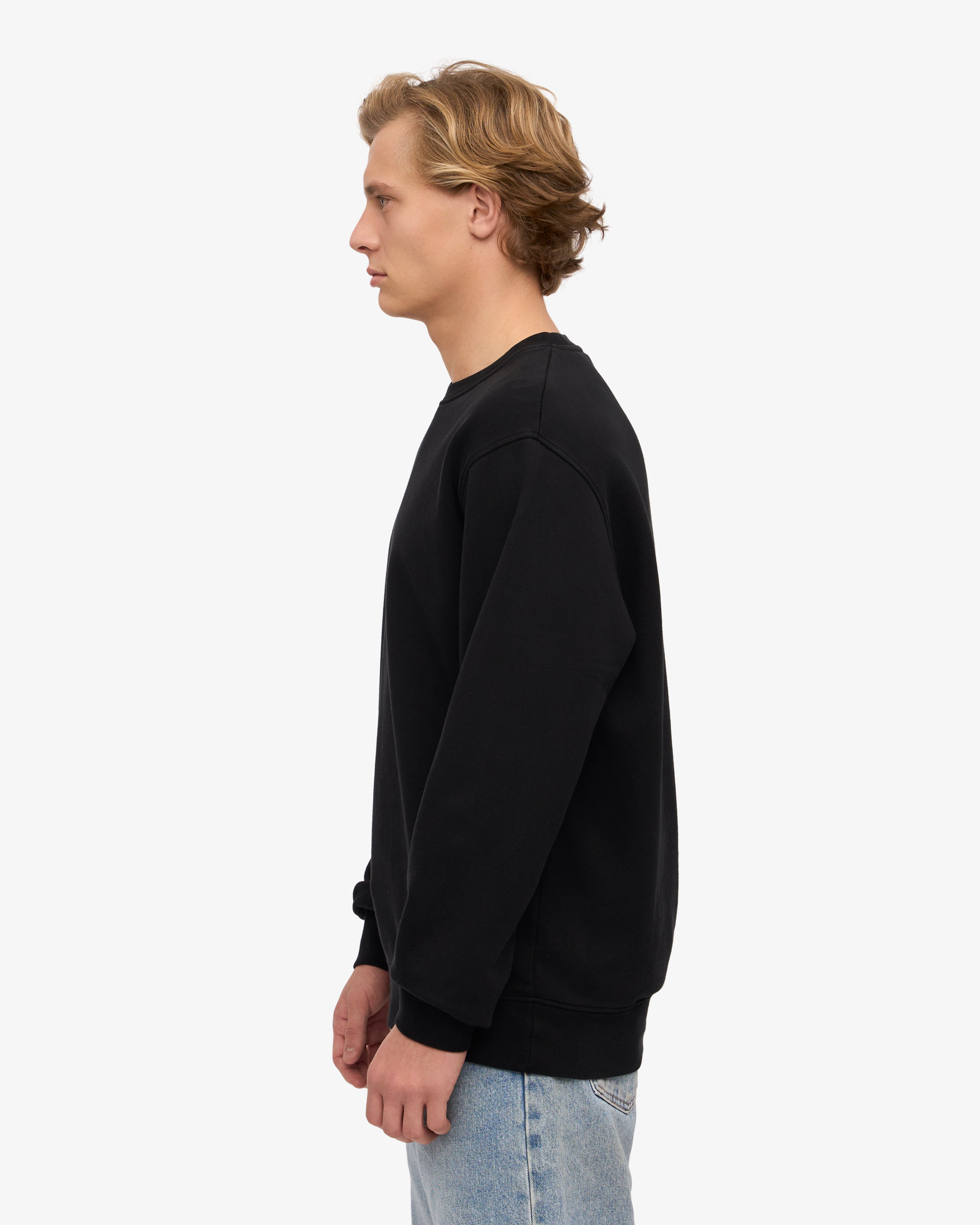 Classic Organic Cotton Crew Neck T-Shirt for Men - Soft & Comfortable Deep Black Tee - Perfect for Casual Wear, Gym & Everyday Outfits