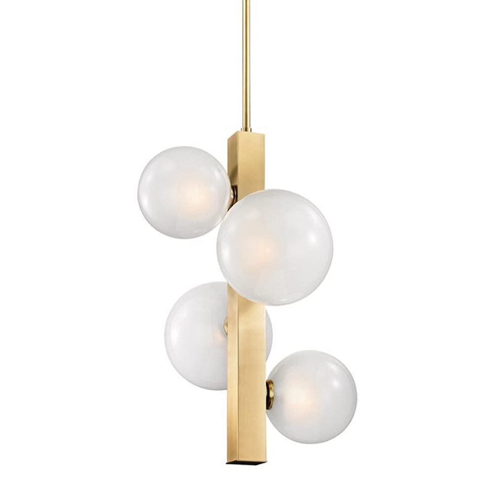 Hudson Valley Lighting 8704-AGB Hinsdale 4-Light Aged Brass Pendant Light Fixture - 21.25