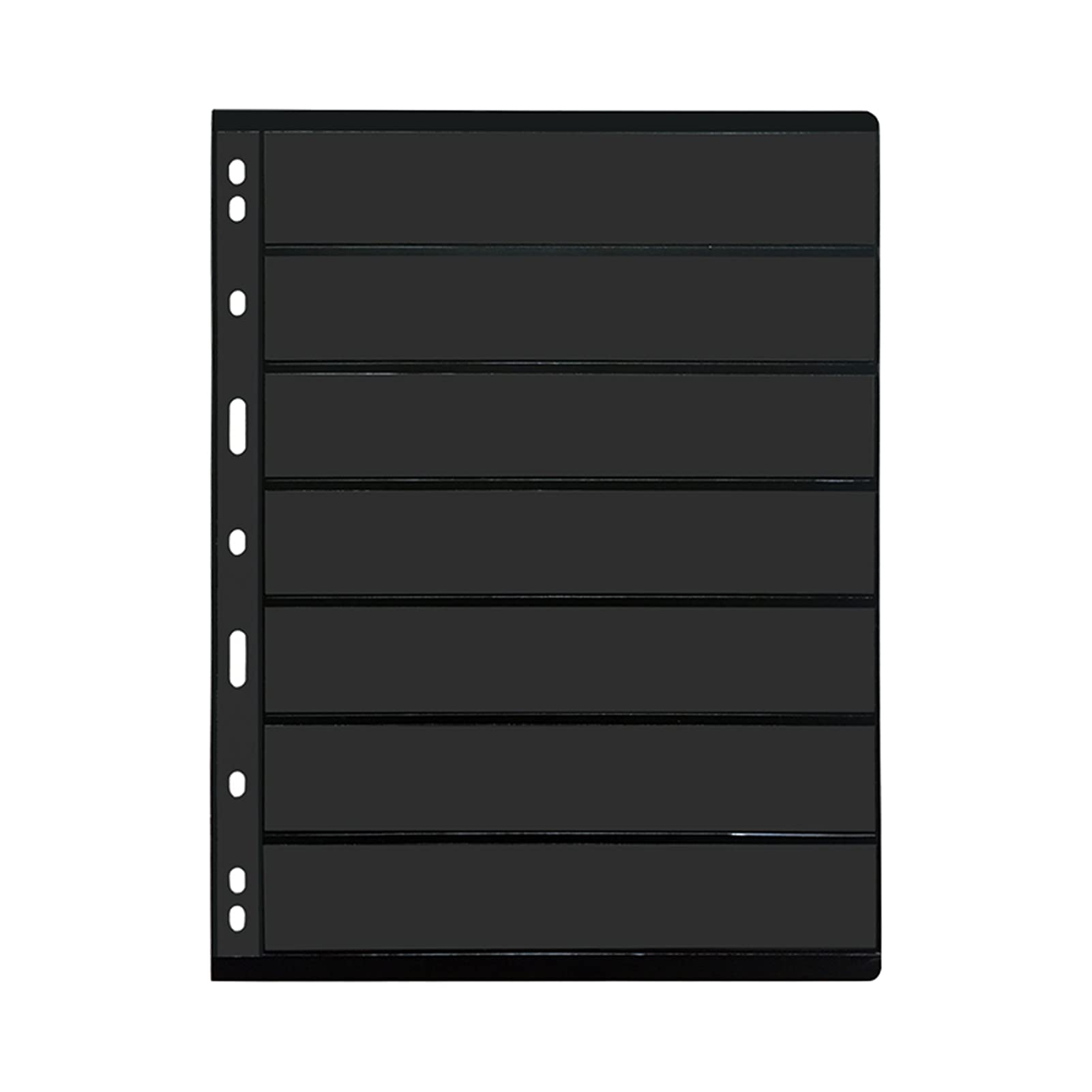 20 Sheet Stamp Collecting Pages with 7 Pockets - 9 Hole Standard for Stamp Album Binder - Professional Stamp Organizer for Collectors - Perfect for Hobby Storage, Trading & Display