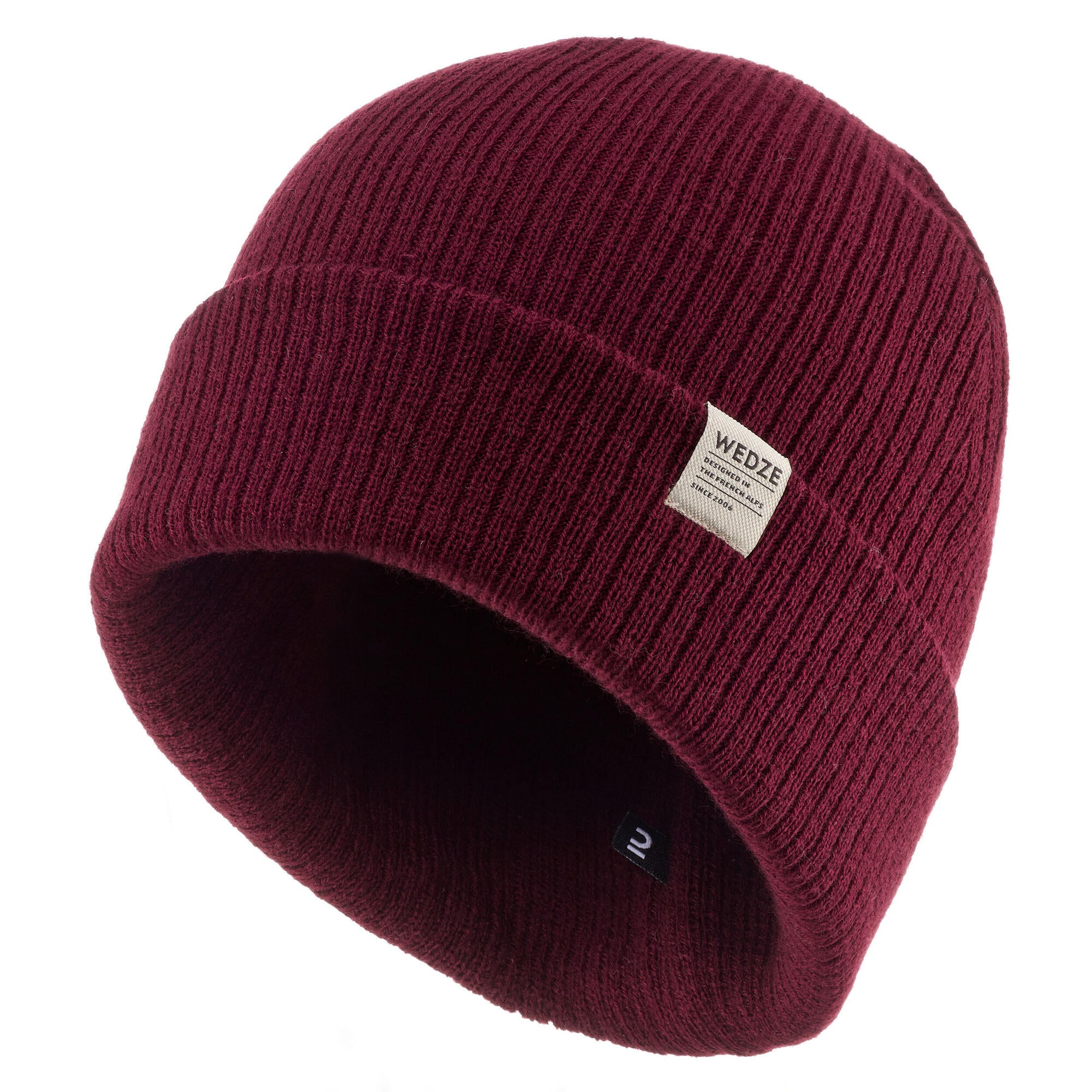 Wedze Fisherman Knit Beanie - Warm Winter Hat for Men & Women - Soft Acrylic Wool Blend - Outdoor Skiing, Hiking, and Casual Wear