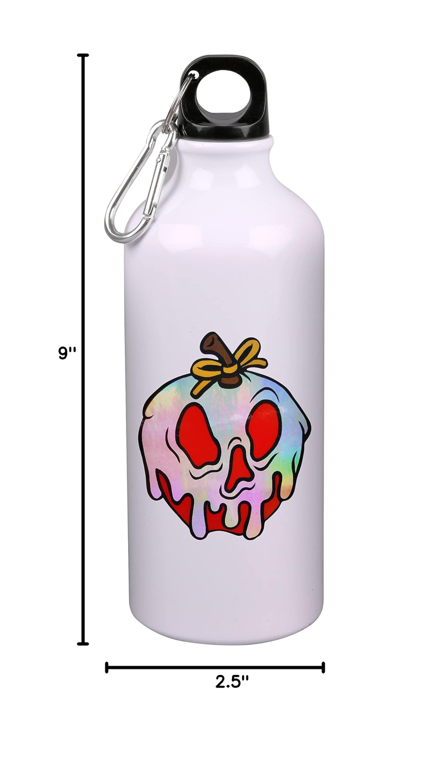 Skull Print Insulated Sports Water Bottle - 600ml Leak Proof Stainless Steel Thermos for Gym, Running, Hiking, Yoga & Outdoor Activities | Perfect for Workouts, School, Beach & Camping