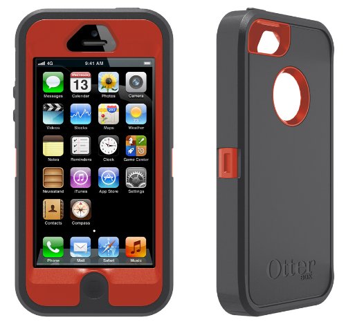 OTTERBOX DEFENDER SERIES Rugged Protective Case for iPhone 5 (Not Compatible with iPhone 5C) - Shockproof, Drop-Resistant Cover with Retail Packaging in Bolt Grey - Perfect for Outdoor Activities, Construction Work & Extreme Sports Protection