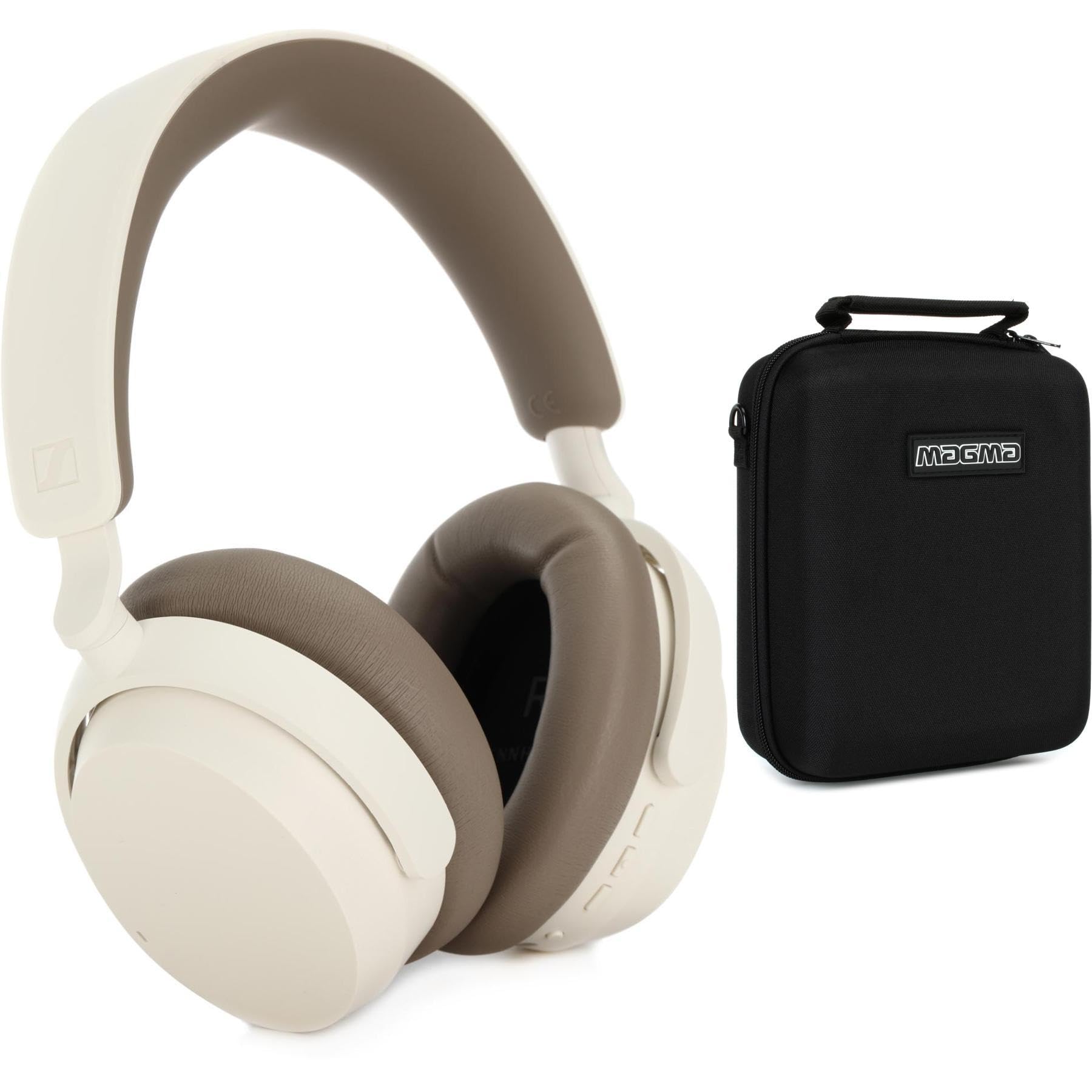 Sennheiser Accentum Wireless Bluetooth Headphones with Carrying Case - White Noise Cancelling Over-Ear Headphones for Travel, Work & Gym