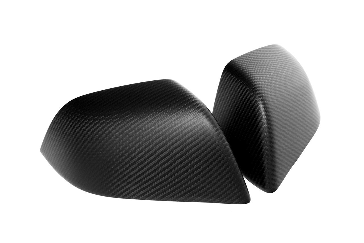 Tesla Model 3 Matte Carbon Fiber Side Mirror Covers - Lightweight & Durable Exterior Accessories for Enhanced Style & Protection - Perfect for Daily Driving & Car Shows