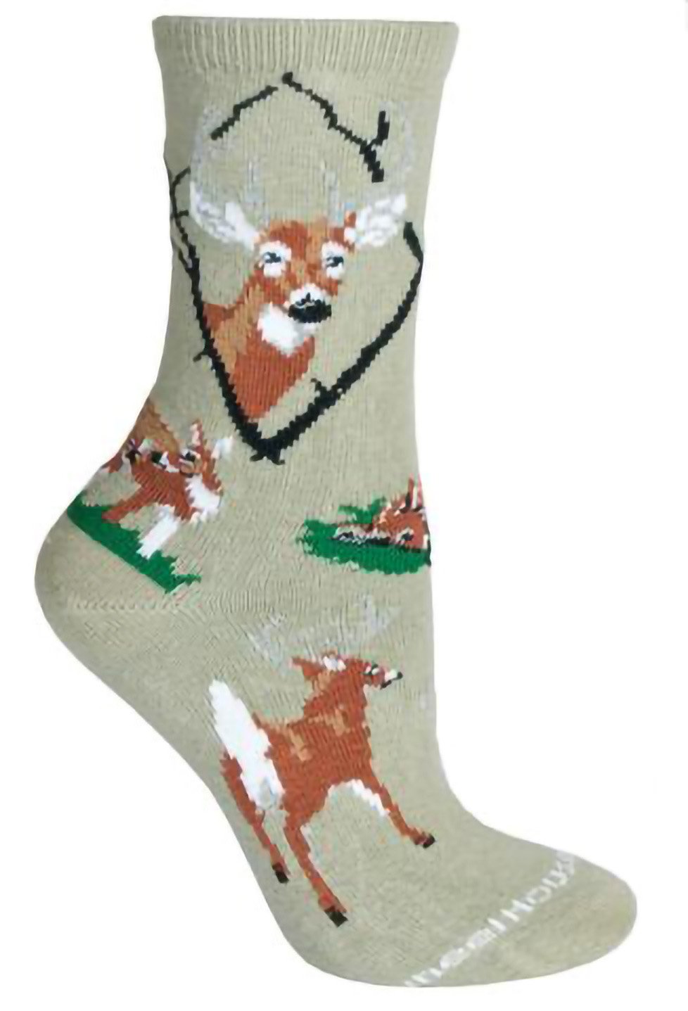 Wheel House Designs Women's Deer Print Cozy Warm Socks - Perfect for Winter, Christmas Gifts & Outdoor Activities