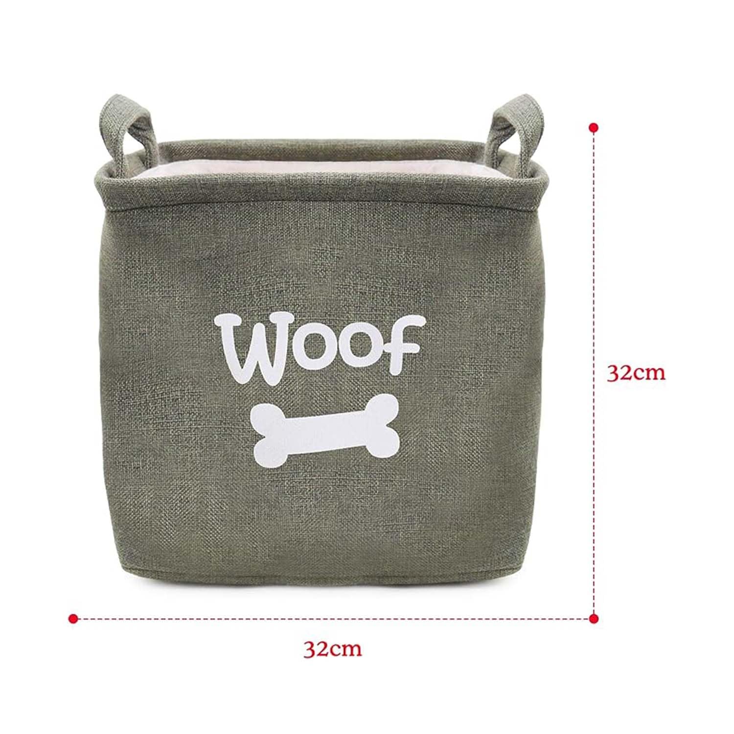 Rosewood Forest Canvas PET Toy Basket - Eco-Friendly Pet Storage Organizer for Dogs & Cats - Perfect for Bedroom, Living Room, or Nursery Decor