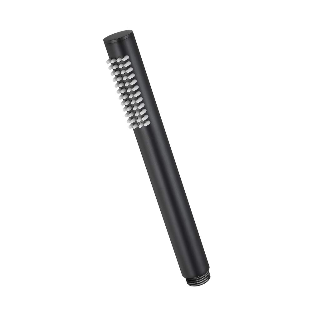 Brass Handheld Shower Head - Single Function Round Universal Bath Showerhead for Bathroom - Black (Perfect for Spa-Like Experience & Easy Cleaning)
