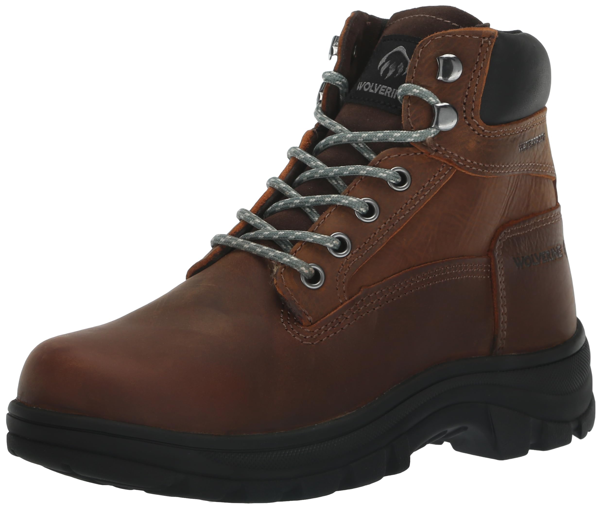 Wolverine Women's Carlsbad 6 Inch Waterproof Steel Toe Work Boots - Durable Non-Slip Construction Shoes for Outdoor, Hiking & Job Site Safety