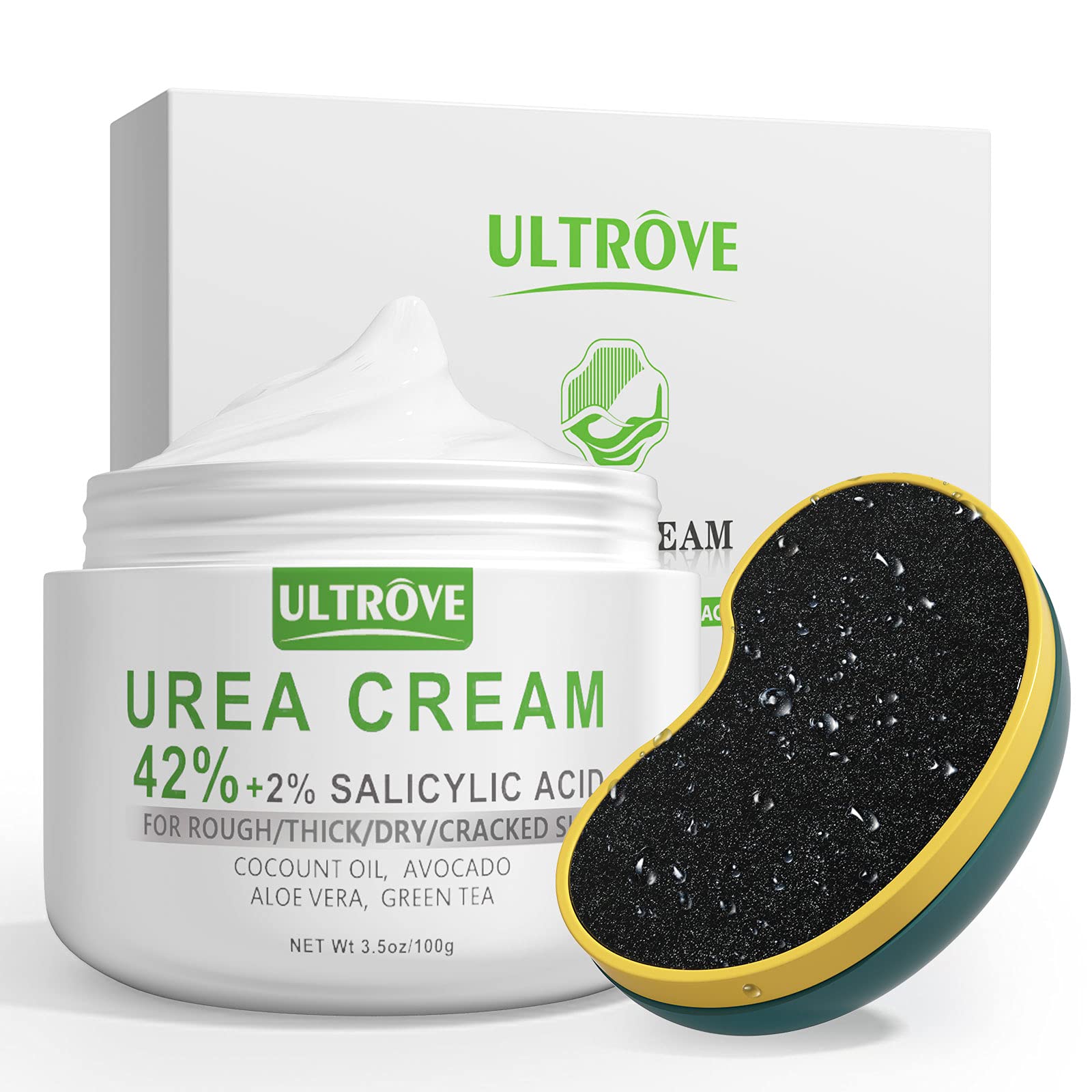 42% Urea Cream with 2% Salicylic Acid - Professional Foot Moisturizer & Callus Remover - Dead Skin Exfoliator & Cracked Heel Repair - 3.5 oz for Dry, Rough Feet - Perfect for Pedicures & At-Home Foot Care