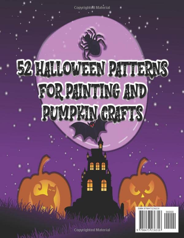 52 Halloween Pumpkin Carving Stencils Kit - Reusable Templates for Spooky Jack-O-Lanterns, Perfect for Halloween Decorations & Pumpkin Carving Parties