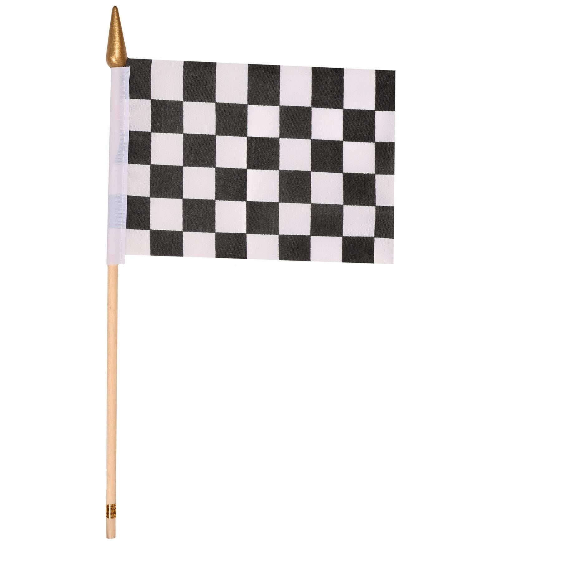12 Pack Beistle 4x6 Inch Checkered Party Flags - Durable Fabric Decoration for Birthday, Graduation & Patriotic Celebrations - Perfect for Outdoor & Indoor Events