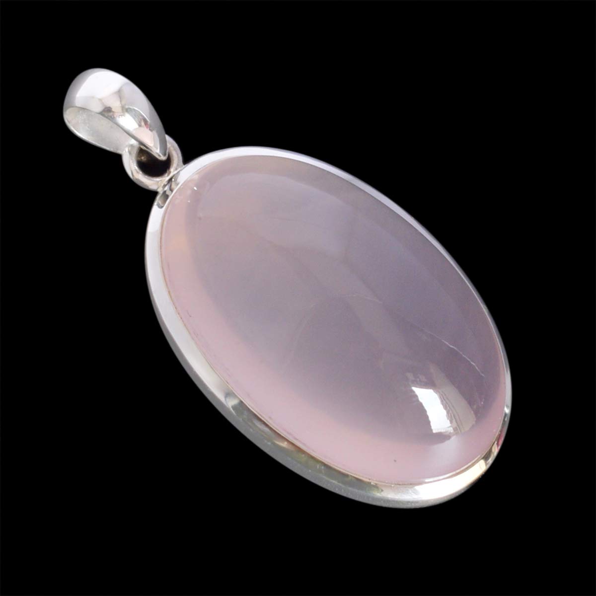 Rose Quartz Gemstone 925 Sterling Silver Pendant Necklace - Handmade Healing Crystal Jewelry Gift for Women, Girlfriend, Wife | Perfect for Meditation, Spiritual Healing & Everyday Elegance