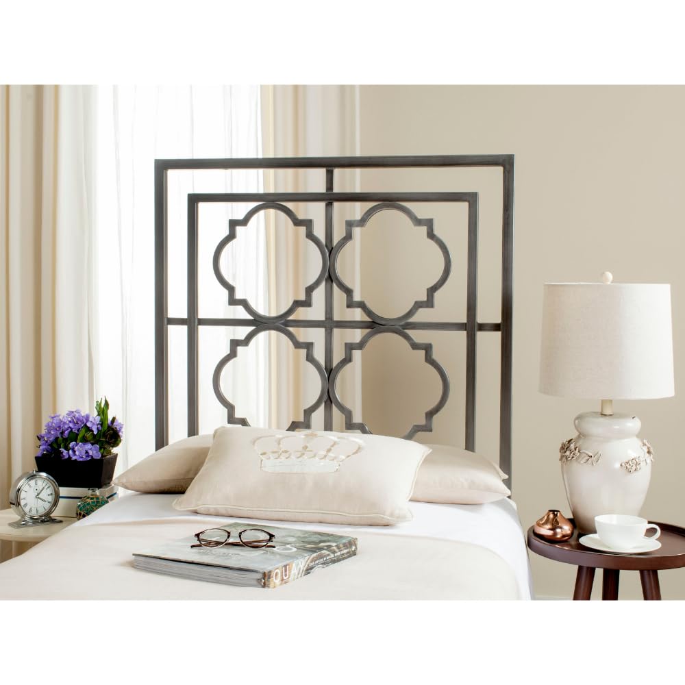 SAFAVIEH Silva Antique Iron Headboard for Twin Bed - Vintage Style Metal Bed Frame Headboard - Perfect for Bedroom Decor, Guest Room, and Dormitory