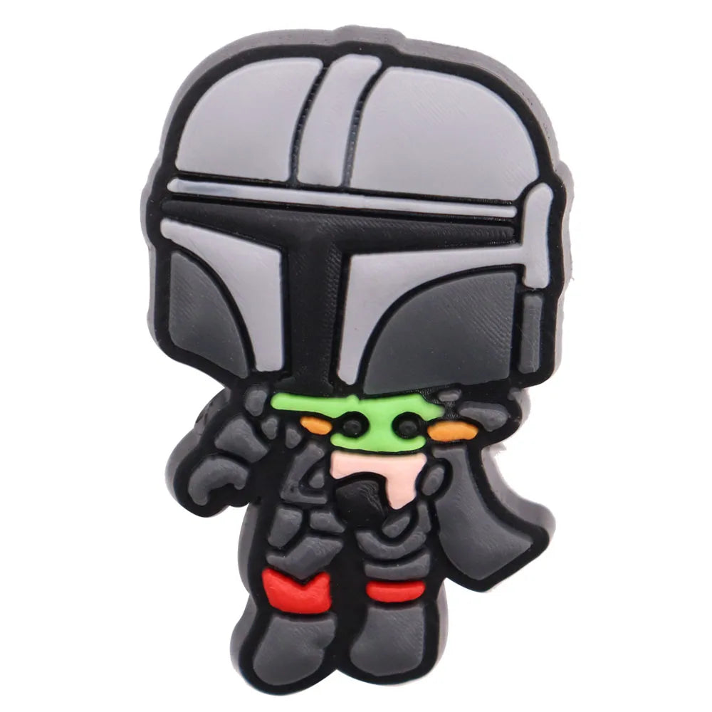 22Pcs Baby Yoda Shoe Charms - Cute Green Alien PVC Sandal Accessories for Boys & Girls - Perfect for Garden Parties, Cosplay & Gifts