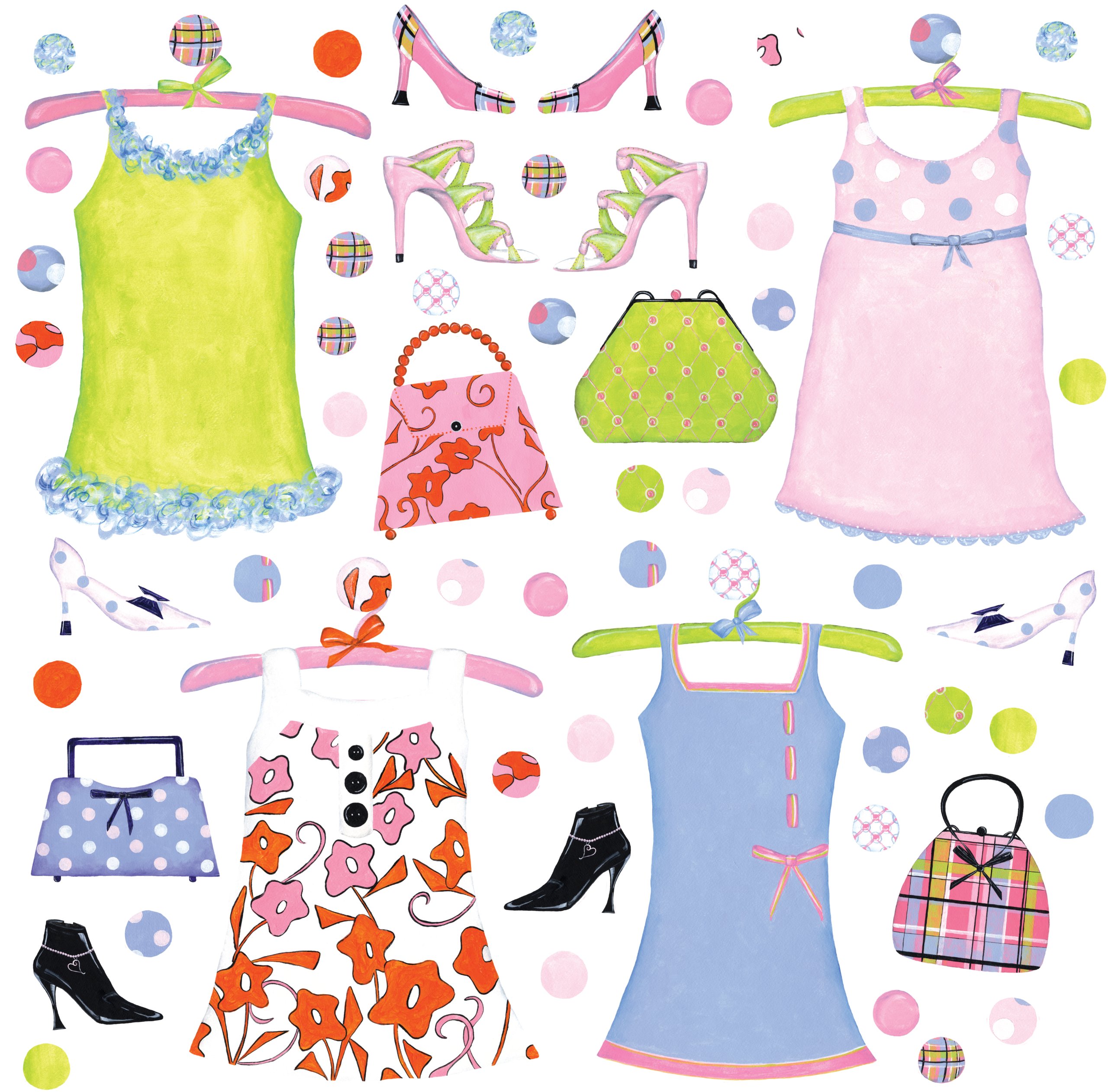 RoomMates RMK1389SLG Dress Up Peel & Stick Wall Decal MegaPack - Removable Wall Stickers for Kids Bedroom Decor, DIY Home Design & Nursery Wall Art - Perfect for Girls Room, Playroom & Classroom Decorations