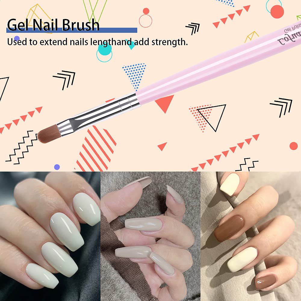 Lofuanna 6-Piece Nail Art Brush Set - Professional Acrylic Nail Brush, Nail Polish Brush, Dotting Pen for DIY Manicure & Nail Design | Perfect for Home Salon, Professional Use & Nail Art Beginners