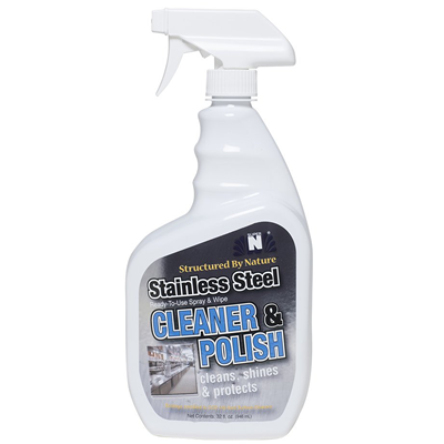 Premium Stainless Steel Cleaner & Polish - Safe for Appliances, Sinks & Cookware - Restores Shine & Protects Surfaces - Ideal for Kitchen, Bathroom & Outdoor Use