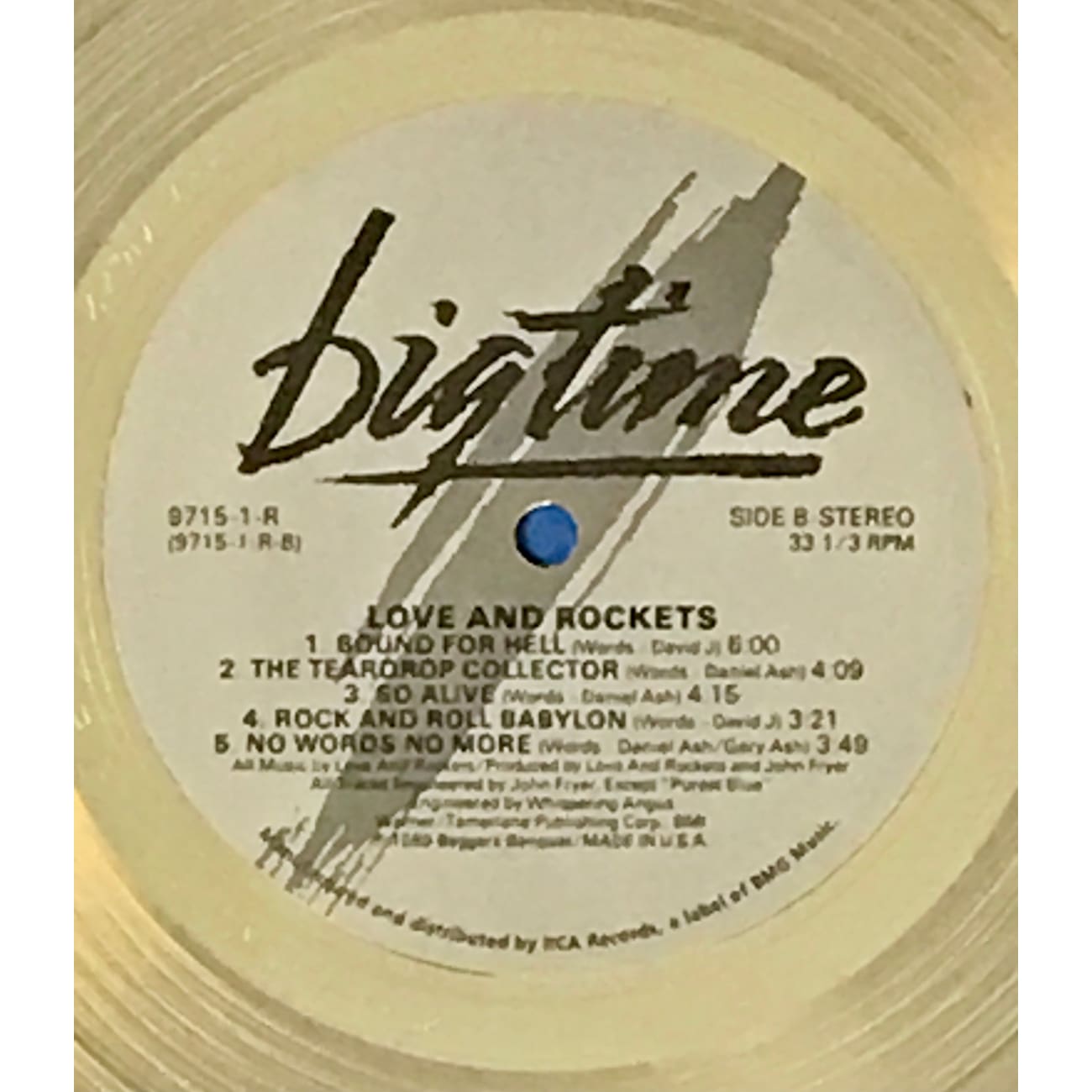 Love and Rockets Self-Titled Album - RIAA Certified Gold Record Award - Perfect for Music Collectors & Rock Memorabilia Displays