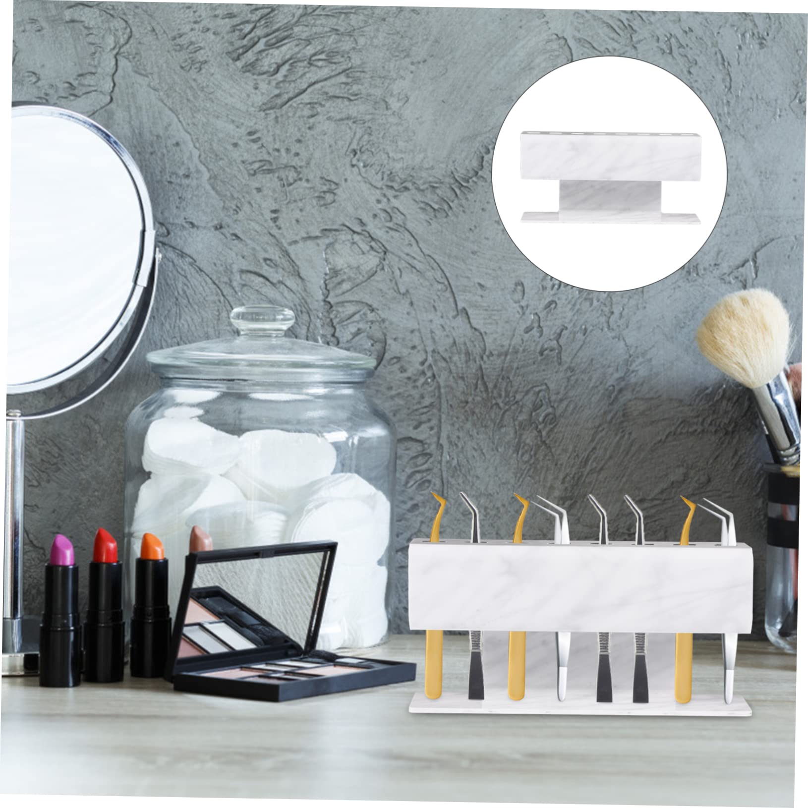 FOMIYES Eyelash Extension Tweezer Stand - 8 Pair Storage Holder for Lash Tools | Professional Beauty Accessories Organizer | Perfect for Salon, Spa & Home Use