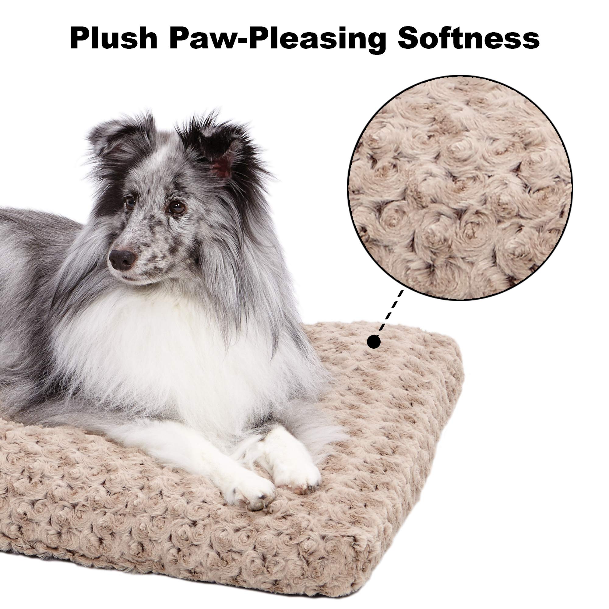 Midwest Homes for Pets Deluxe Orthopedic Dog Bed - Super Soft Plush Pet Bed for Dogs & Cats, Fits Crates & Kennels, Machine Washable, 1-Year Warranty - Perfect for Living Room, Bedroom & Travel Use