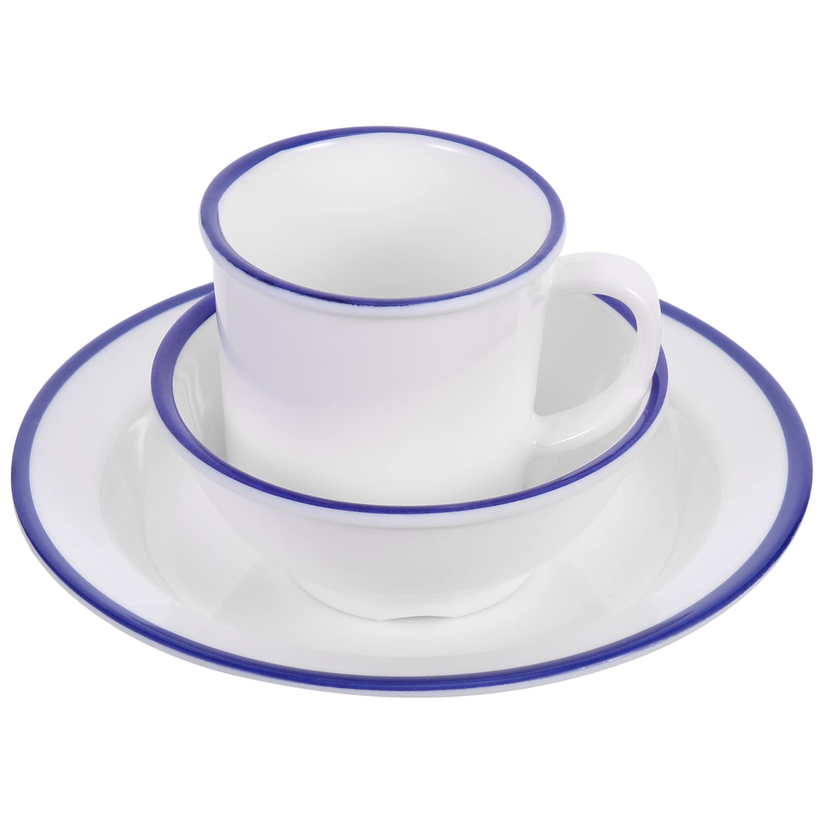 Premium Melamine Dinnerware Sets - 16-Piece Plates, Bowls & Cups for Home, Kitchen, Camping & Outdoor Dining | Durable, Lightweight & Shatterproof Tableware
