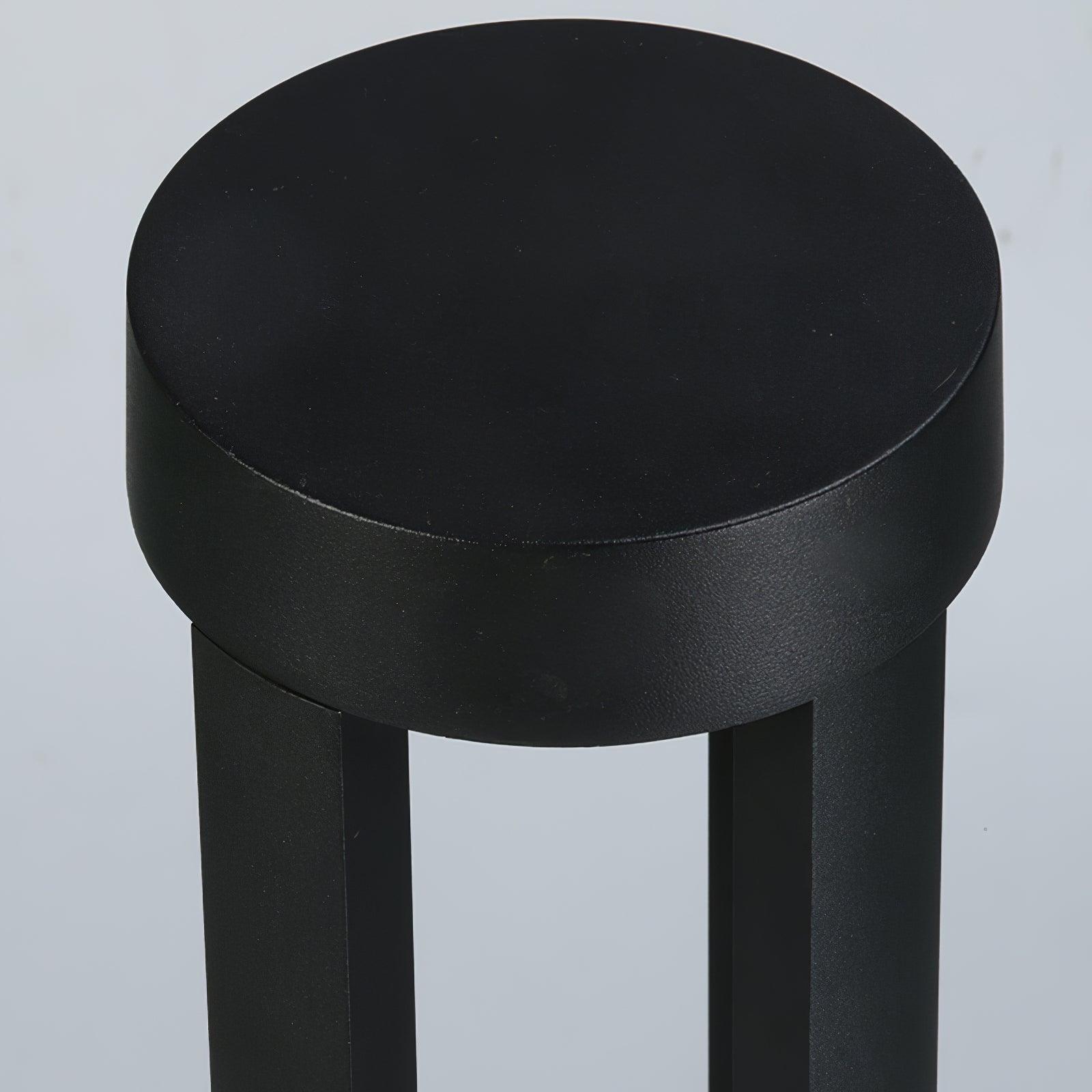 Solar Powered Black Cylindrical Outdoor Garden Lights - Waterproof LED Landscape Lighting for Patio, Yard, Pathway & Backyard Decor