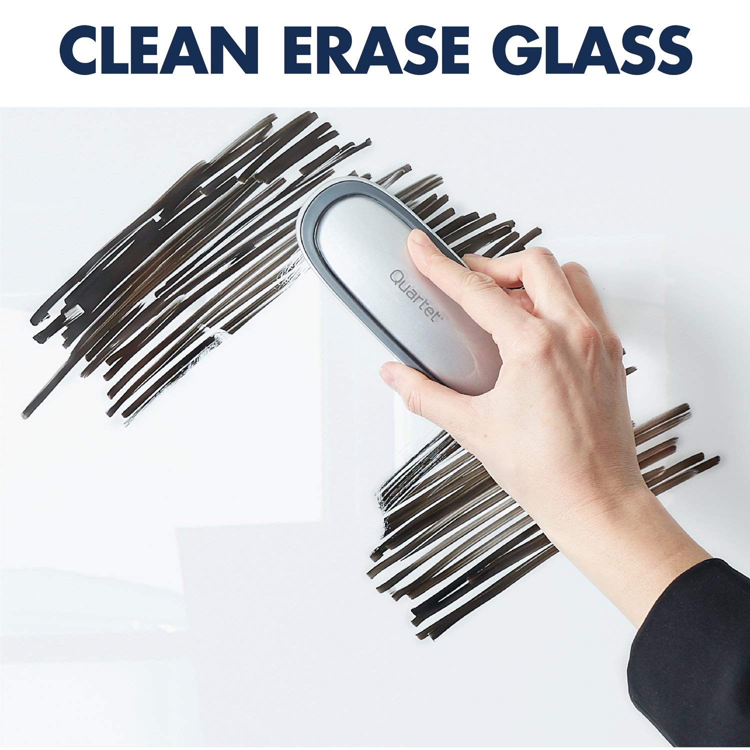 Quartet Magnetic Glass Dry Erase Whiteboard - 36