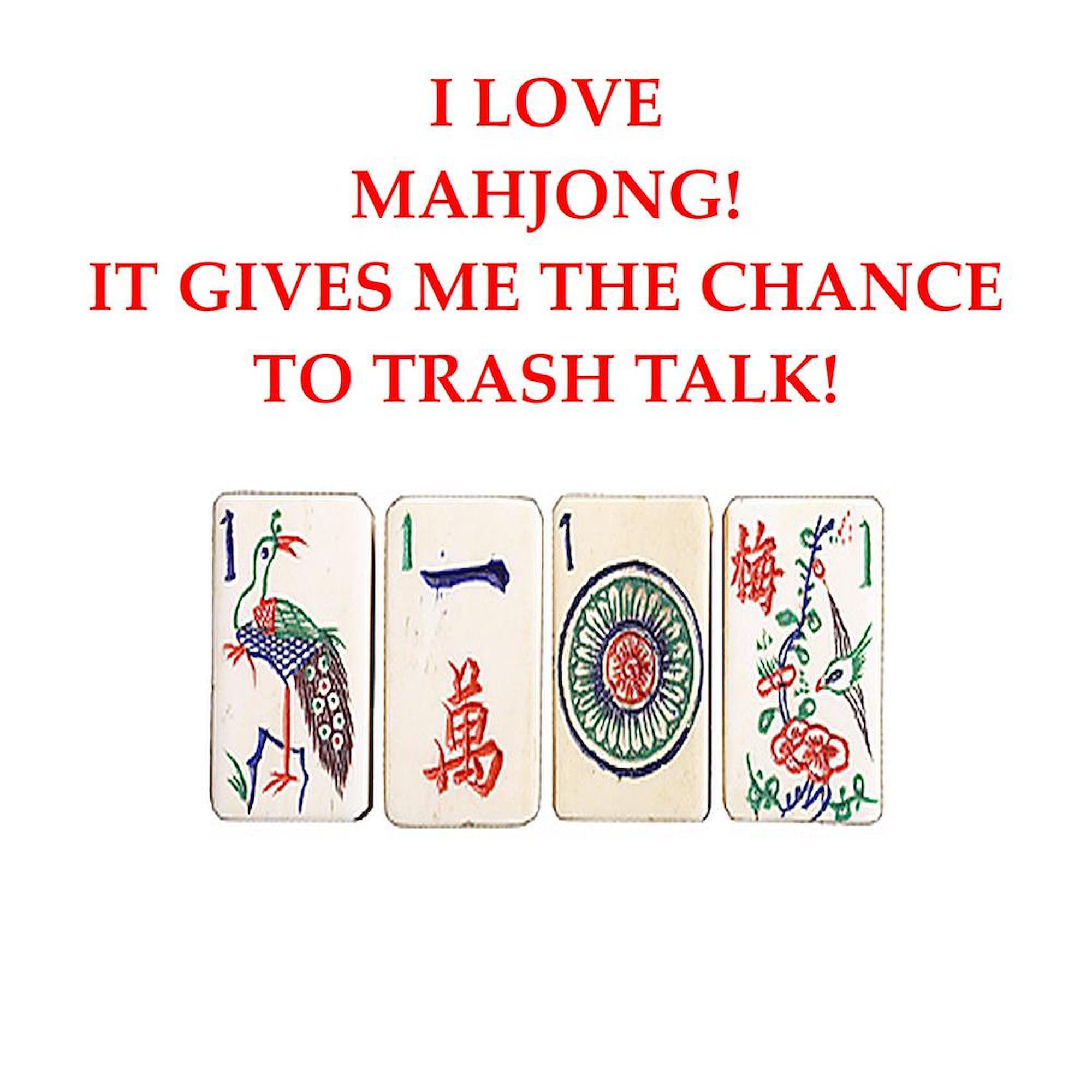 Mahjong Joke Coffee Mug - 11 oz (325 ml) Ceramic Tea Cup with Funny Design - Perfect for Gifts, Office Use & Game Nights