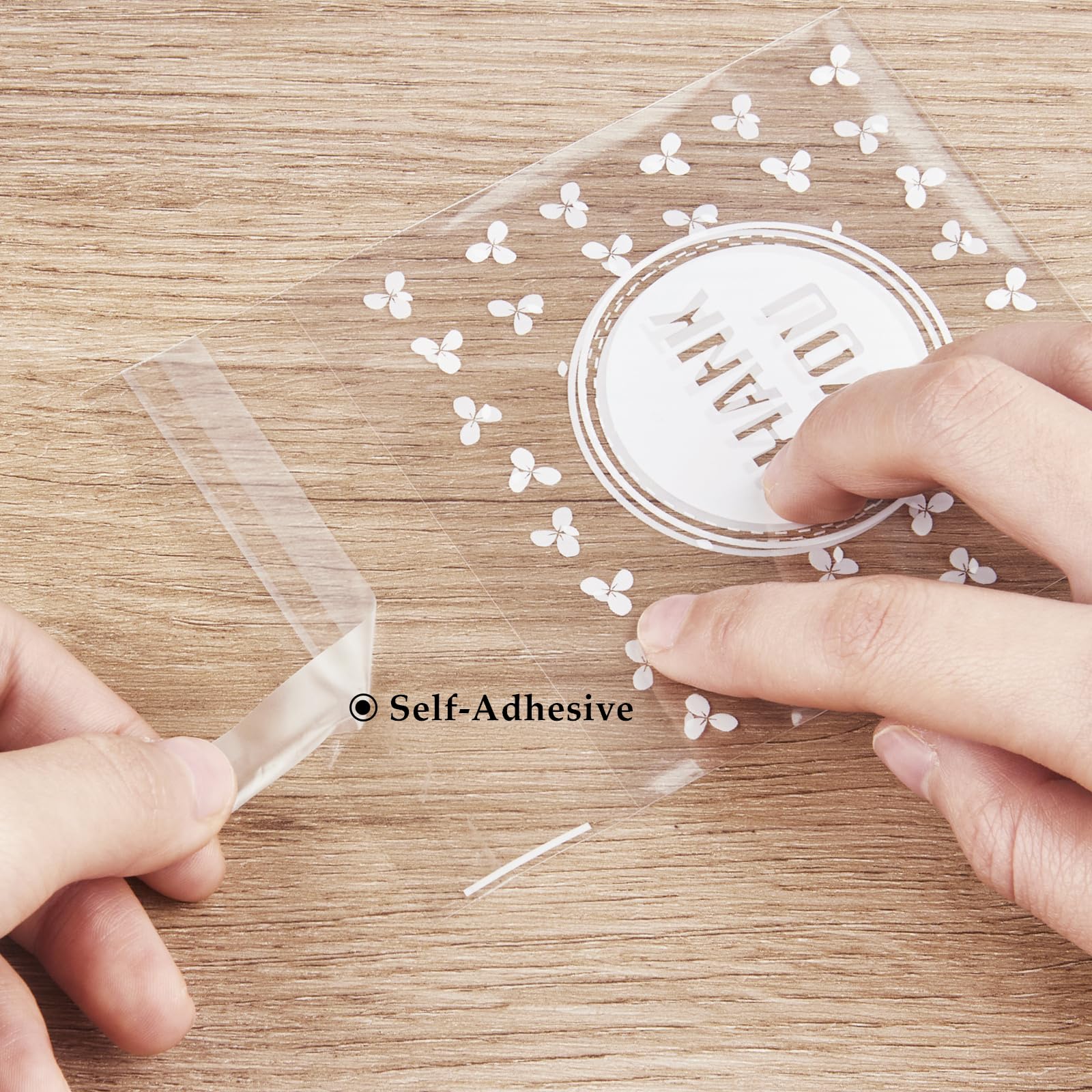 300pcs Self-Adhesive Clear Cellophane Cookie Bags 4x4 Inch - Small Treat Bags for Baking, Party Favors, Gift Wrapping & Bake Sales - Perfect for Cookies, Candies, Wedding Favors & Holiday Gifting