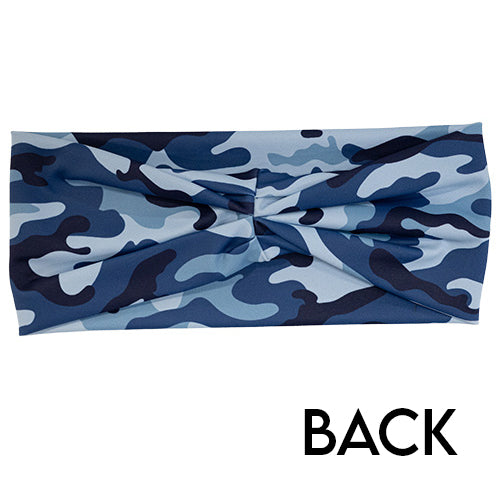 Stylish Battleship Blue Headband for Women - Fashionable Hair Accessory for Workouts, Yoga, and Everyday Wear