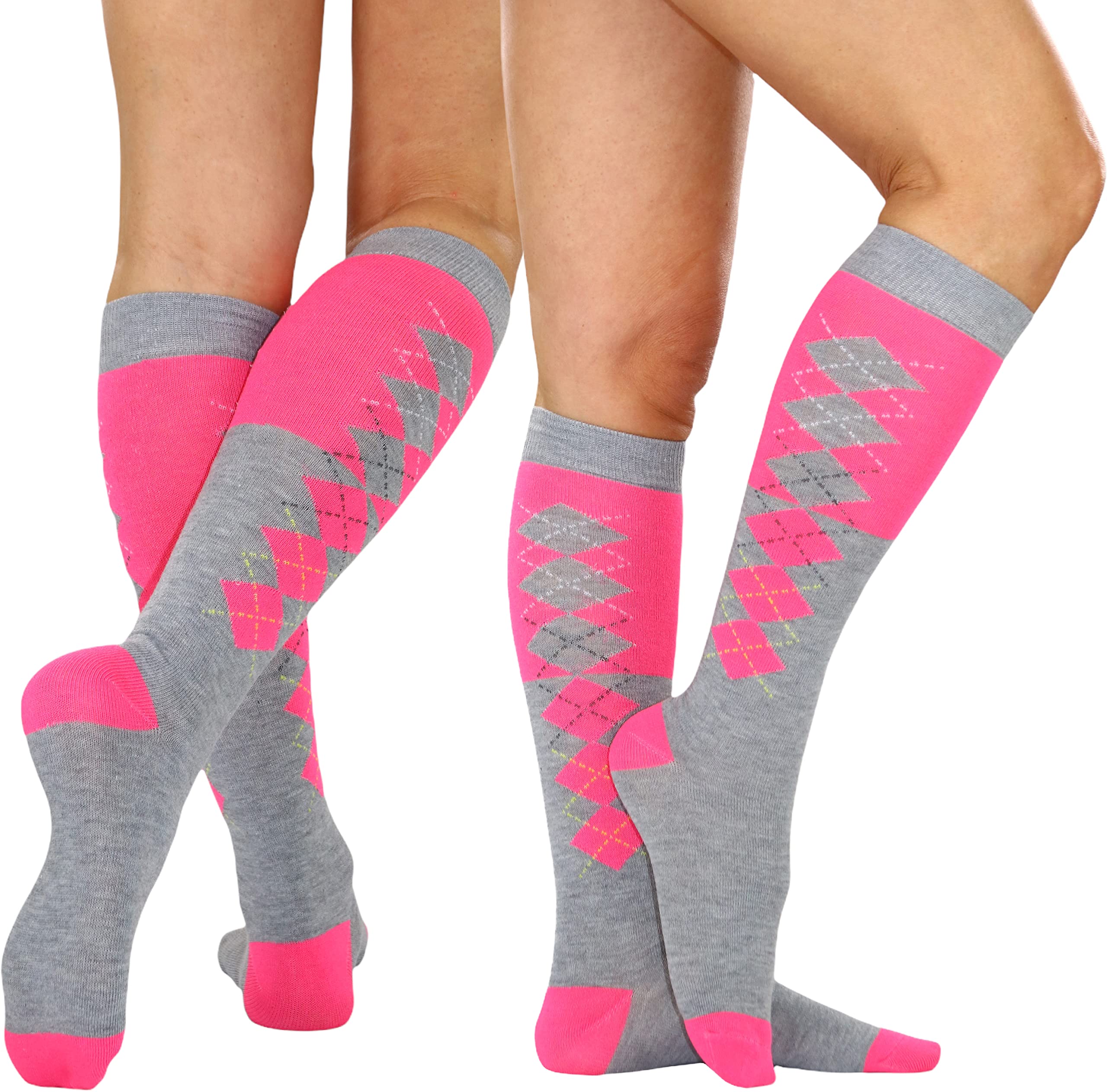 ToBeInStyle Women's Knee High Socks - Pack of 6 or 12 - Soft Comfortable Cotton Blend Socks for Boots, Work, Winter & Everyday Wear