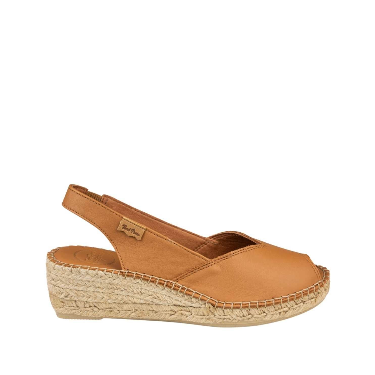 Bernia P Women's Plain Leather Wedge Espadrilles - Comfortable Casual Summer Shoes for Beach, Vacation & Everyday Wear