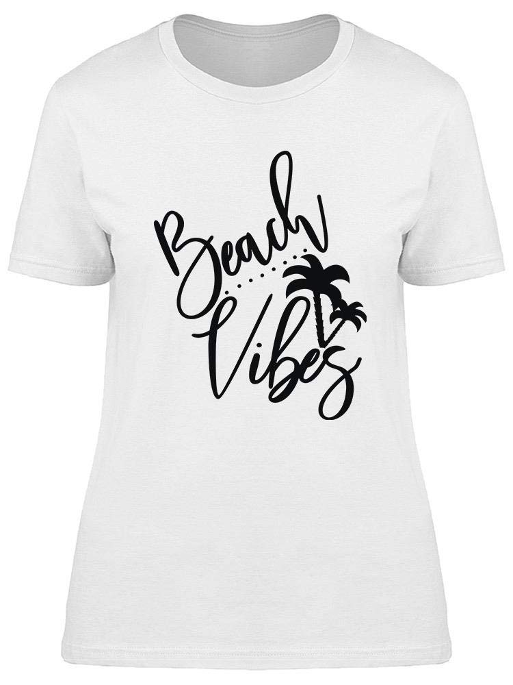 Women's Beach Vibes Palm Print T-Shirt - Casual Summer Vacation & Tropical Outfit Essential